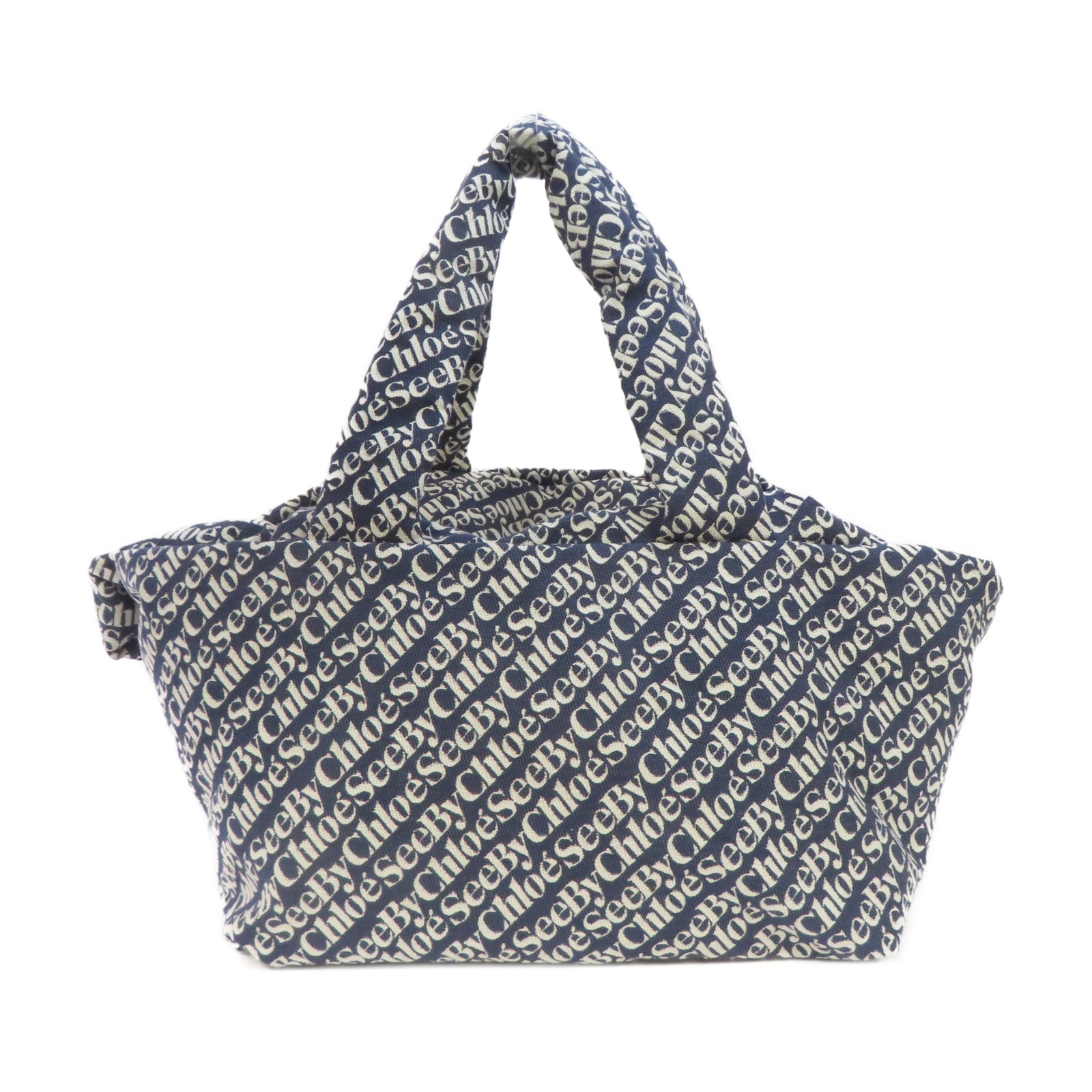 SEE BY CHLOE 【激減優惠】帆布Tote Shoulder Bag手挽肩背兩用袋藍色