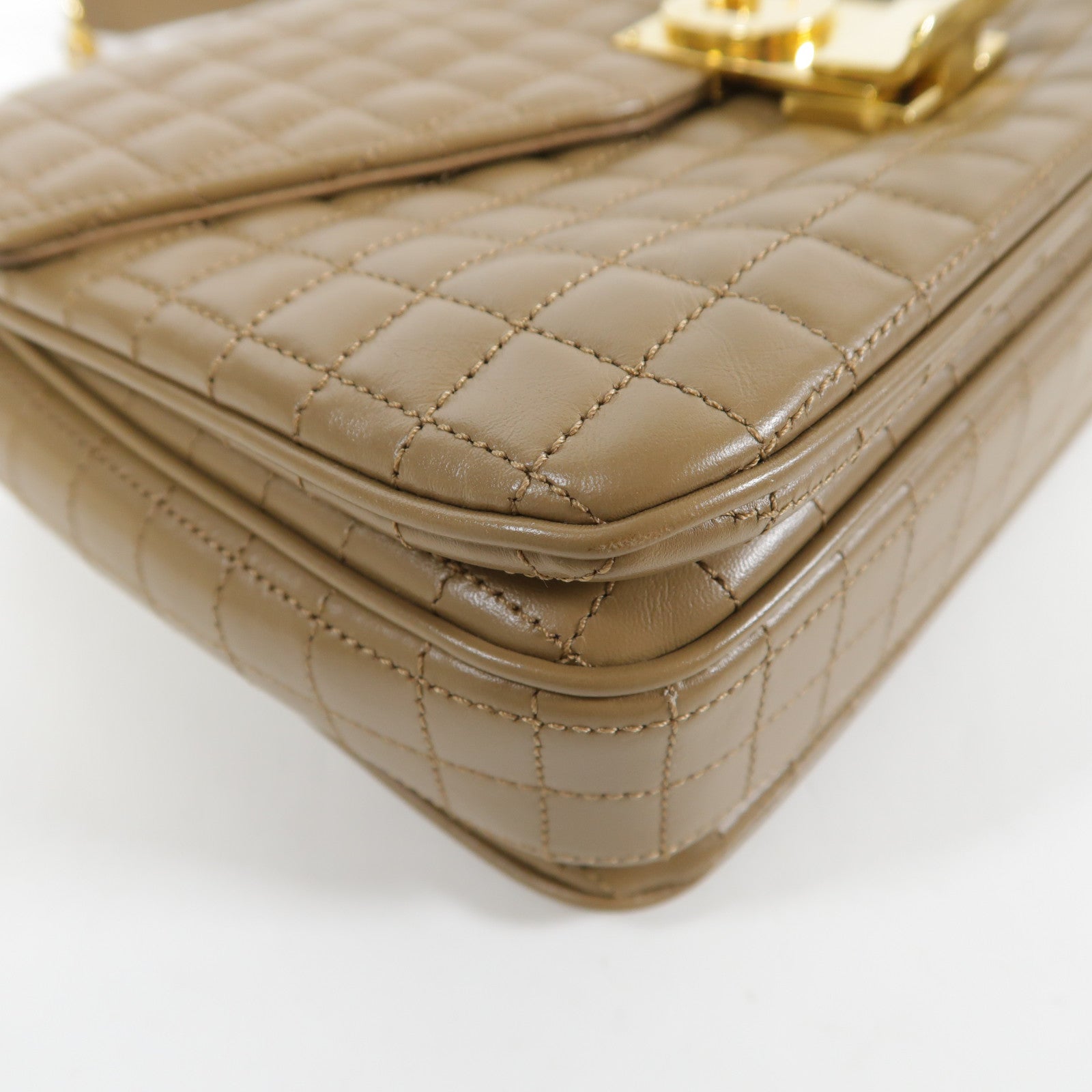 CELINE 牛皮皮革C Bag金扣鏈帶肩背袋