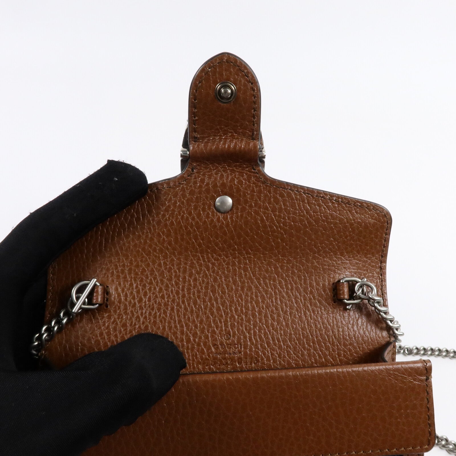 GUCCI 牛仔布Dionysus Super Mini鏈帶肩背袋