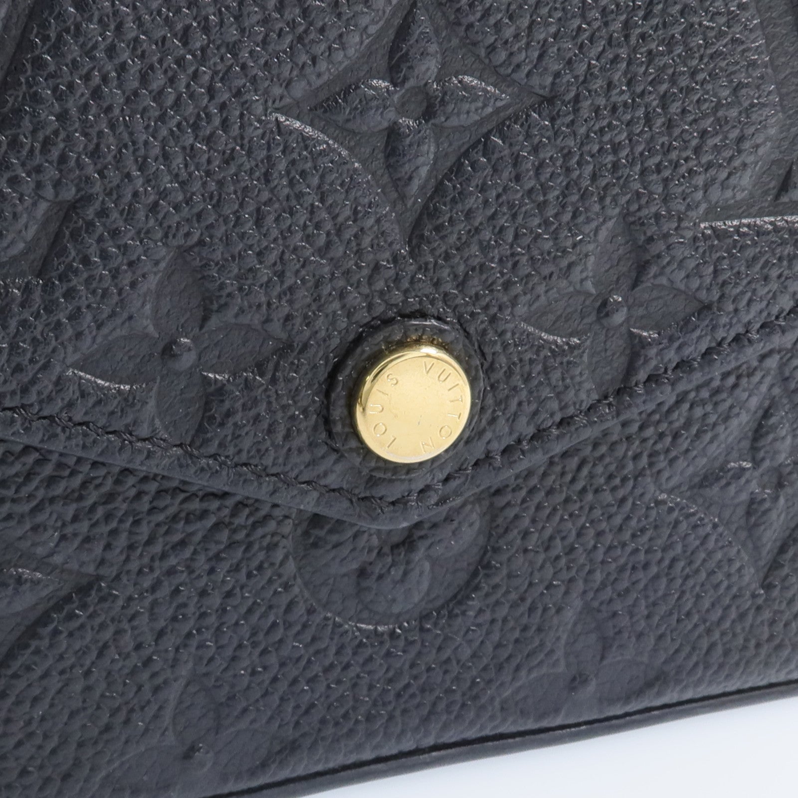 LOUIS VUITTON Monogram Empreinte Felicie Pochette金扣鏈帶肩背袋