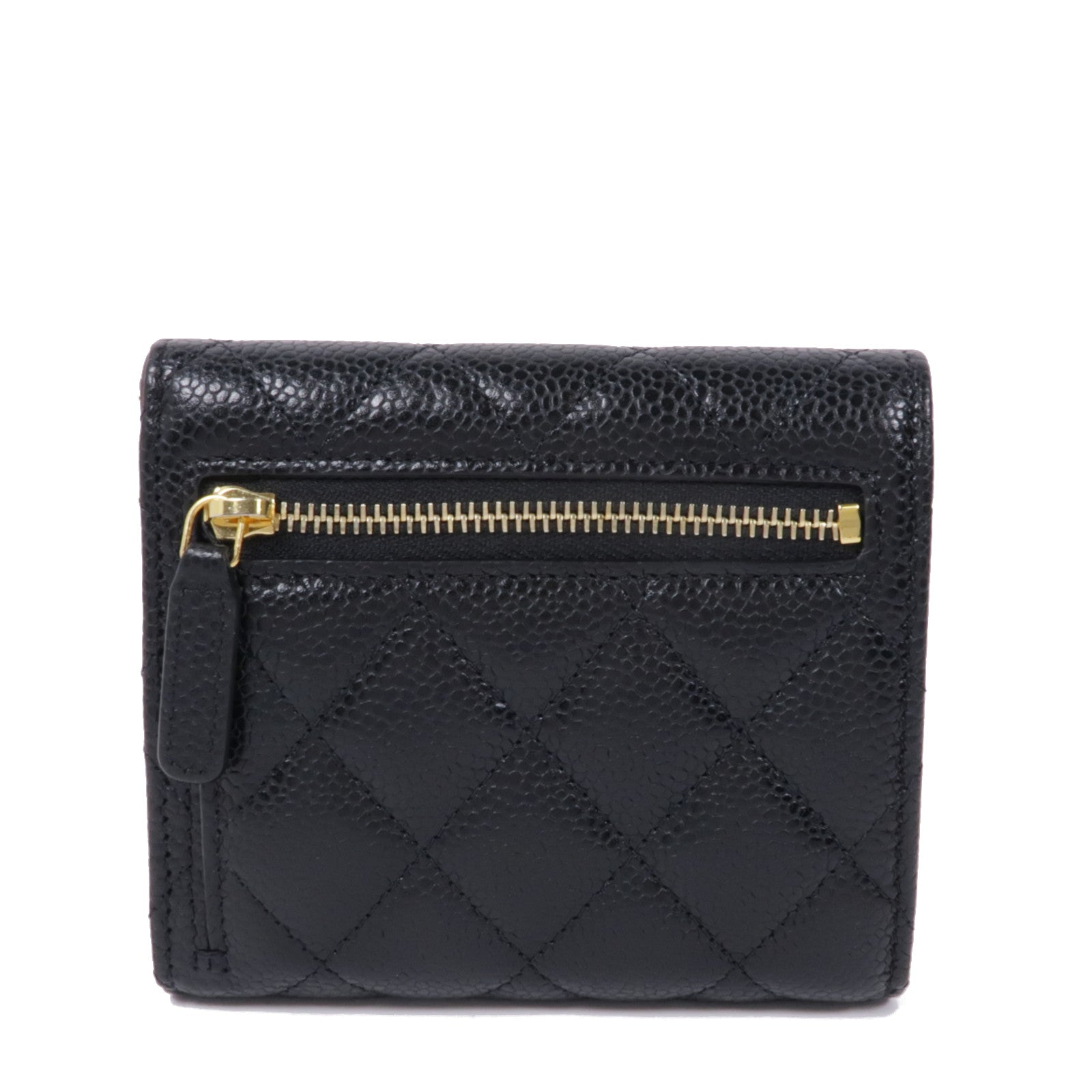 CHANEL 牛皮皮革Classic Small Flap Wallet金扣錢包