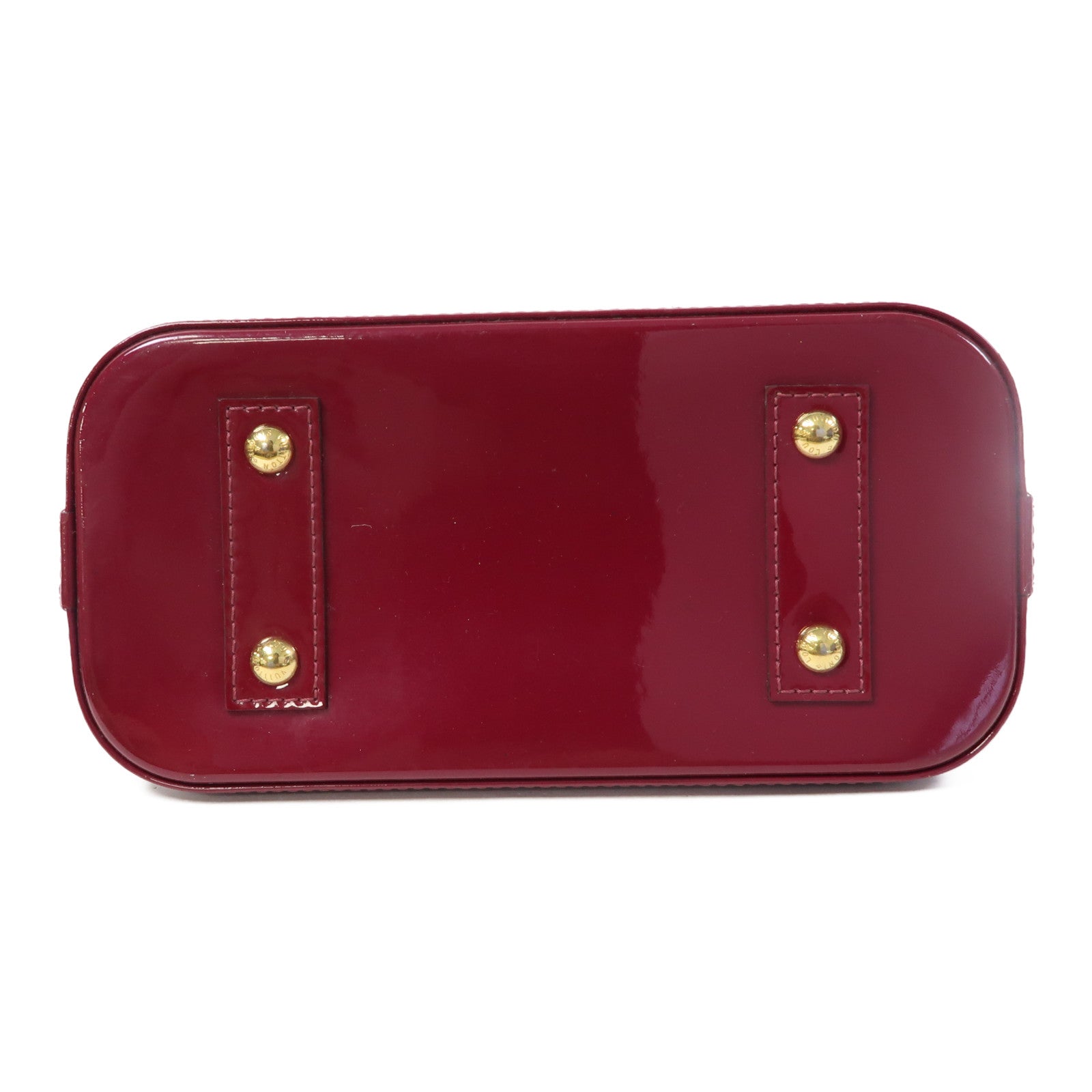 LOUIS VUITTON Vernis Alma BB金扣手挽肩背兩用袋紅色