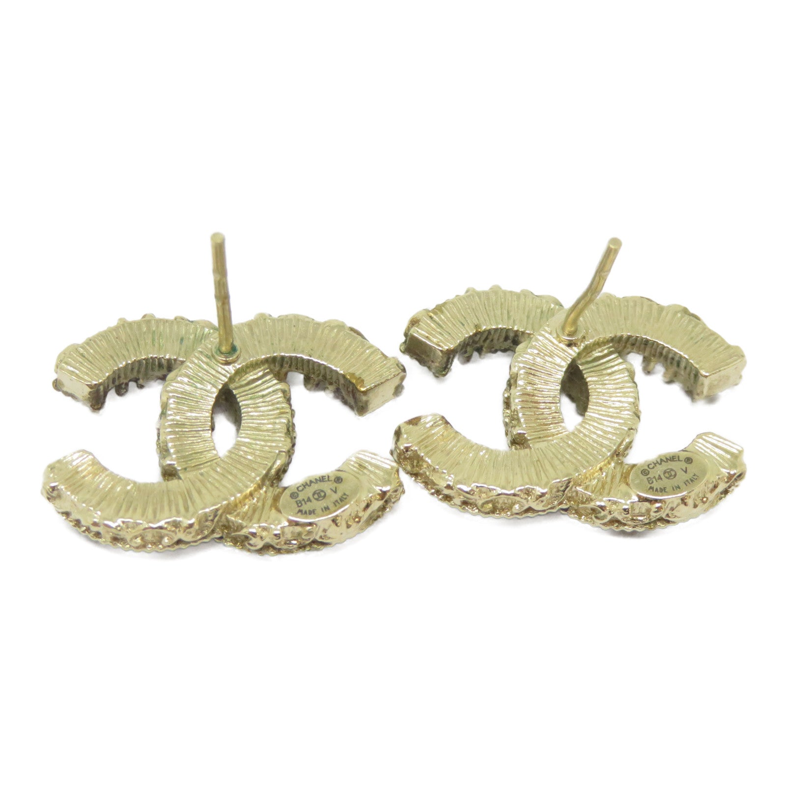 CHANEL 金屬Earrings耳環金色/黑色