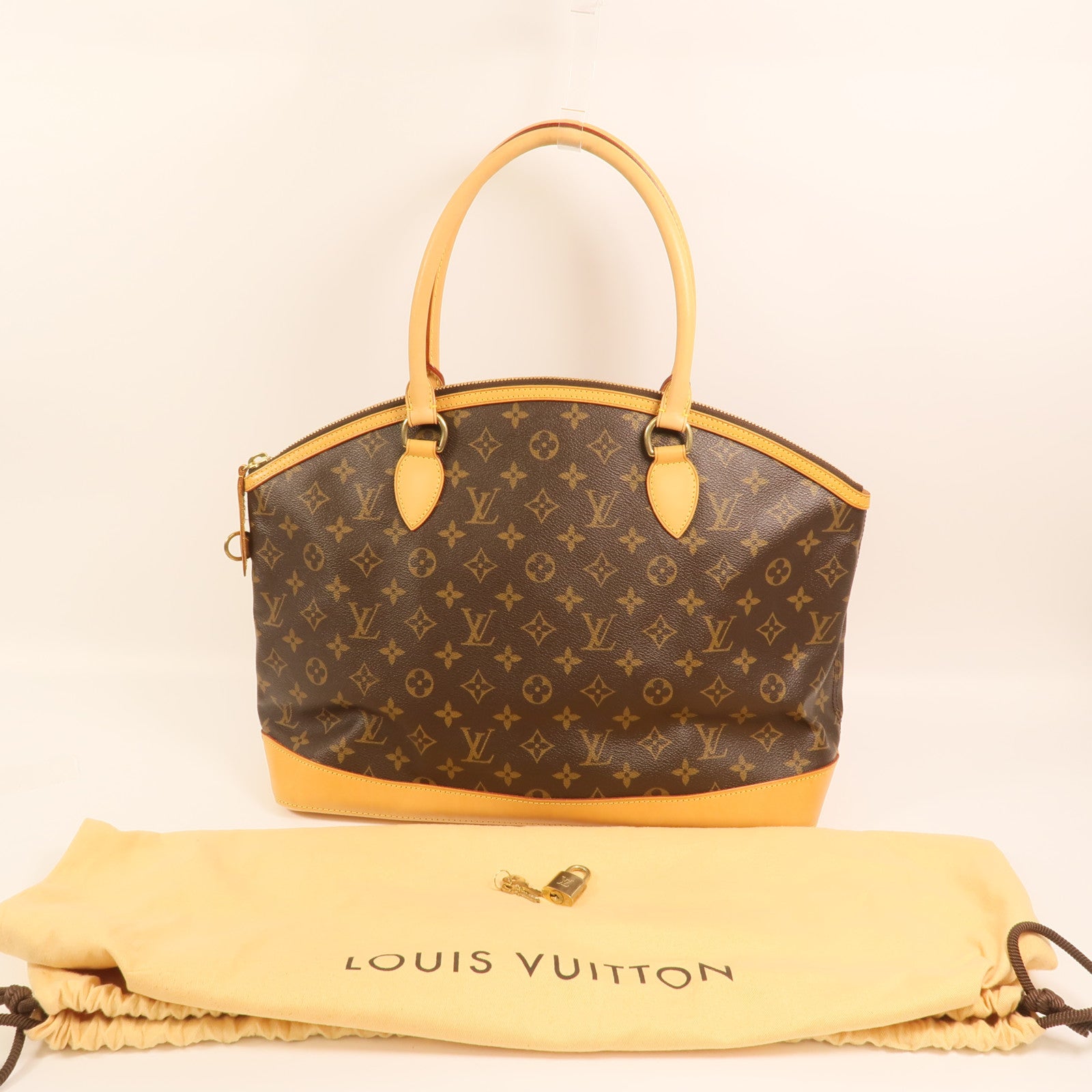 LOUIS VUITTON Monogram Lockit Horizontal金扣肩背袋