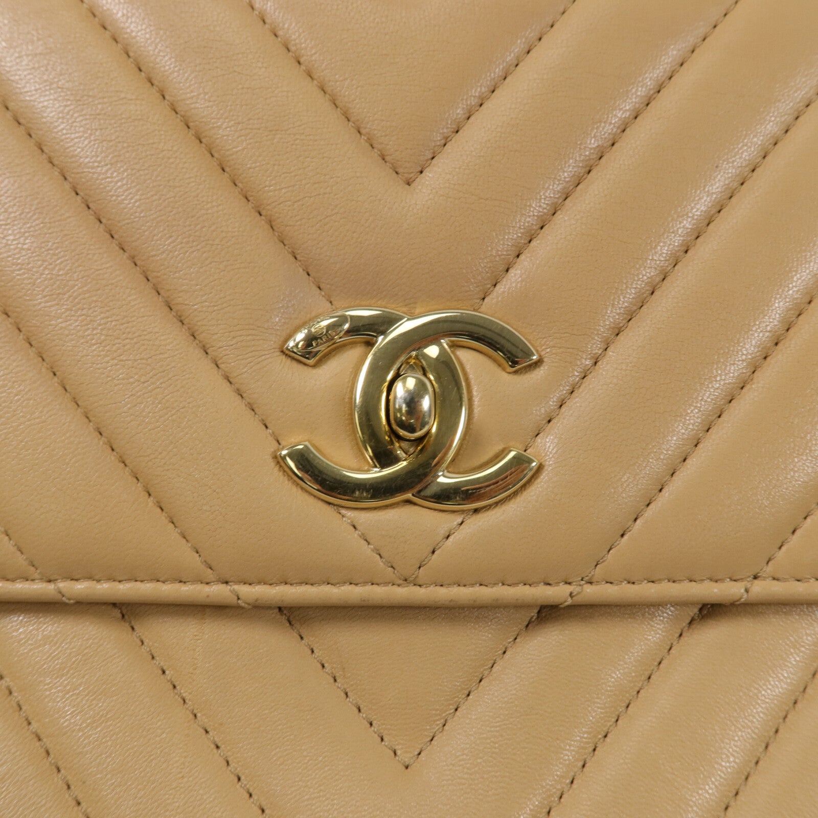 CHANEL 羊皮皮革Trendy CC鏈帶手挽肩背兩用袋