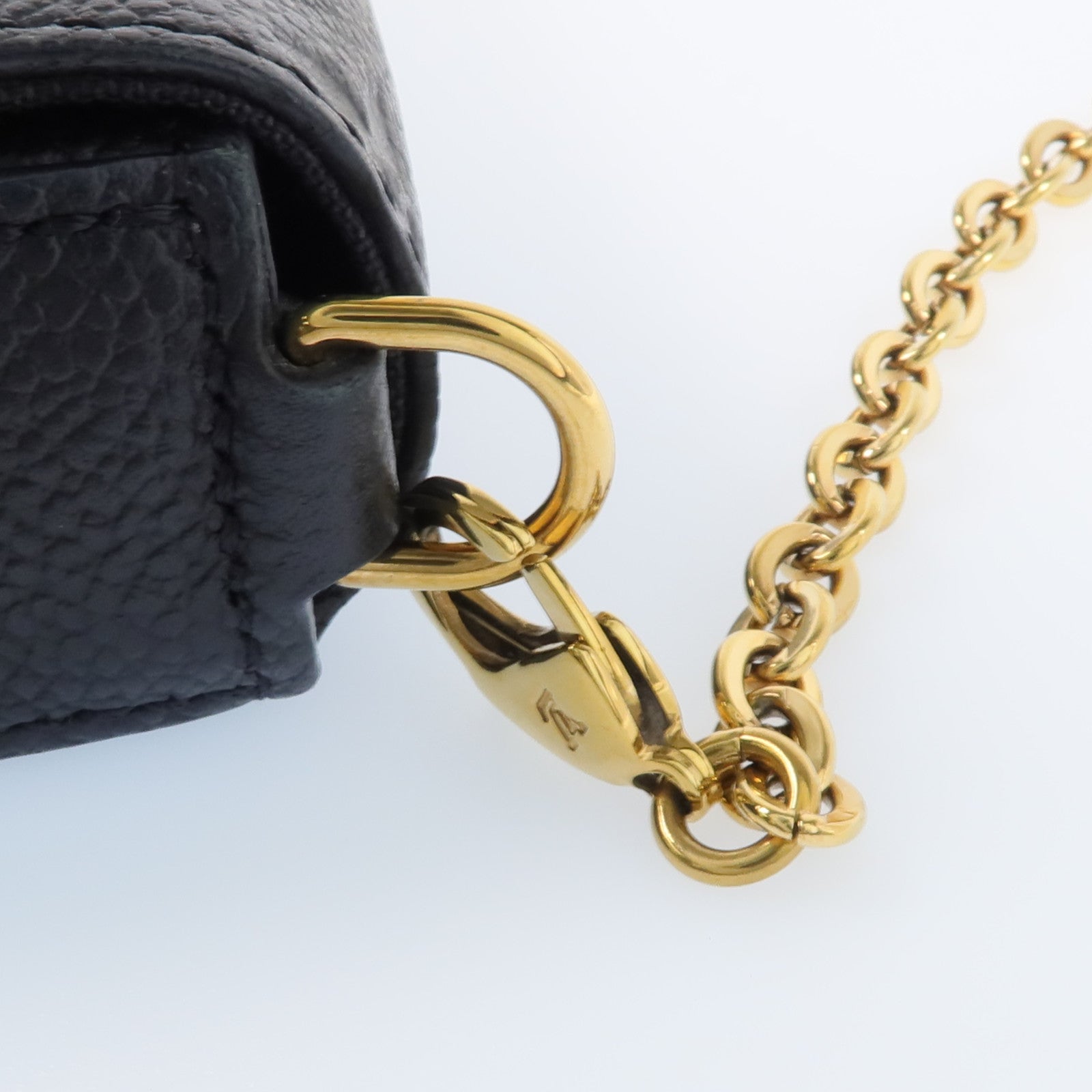 LOUIS VUITTON Monogram Empreinte Felicie Pochette金扣鏈帶肩背袋