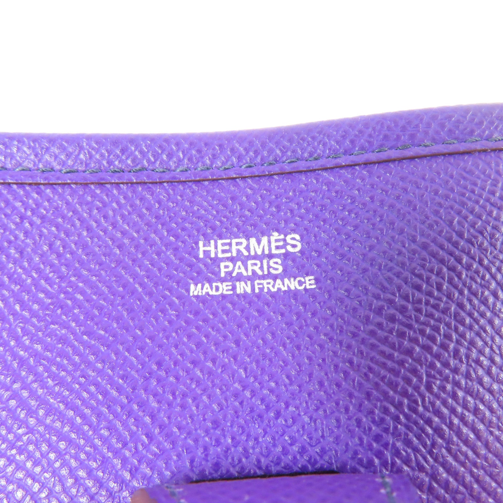 HERMES Epsom皮革Evelyne PM銀扣肩背袋紫色