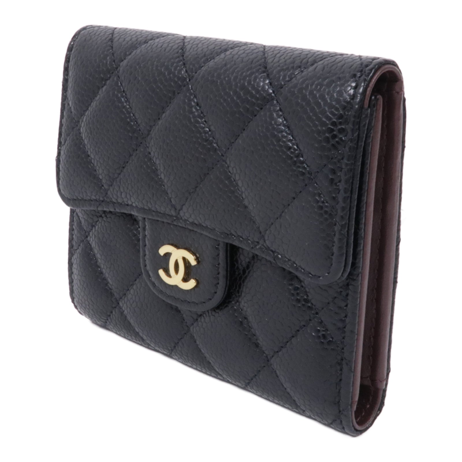 CHANEL 牛皮皮革Classic Small Flap Wallet金扣錢包