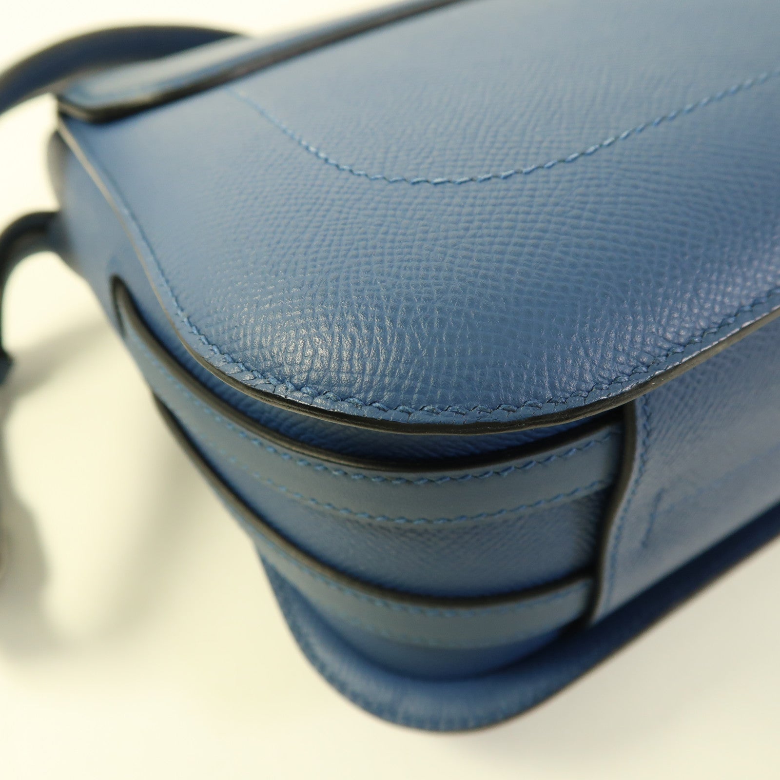 HERMES Epsom皮革/Swift皮革Harnais銀扣肩背袋Colvert