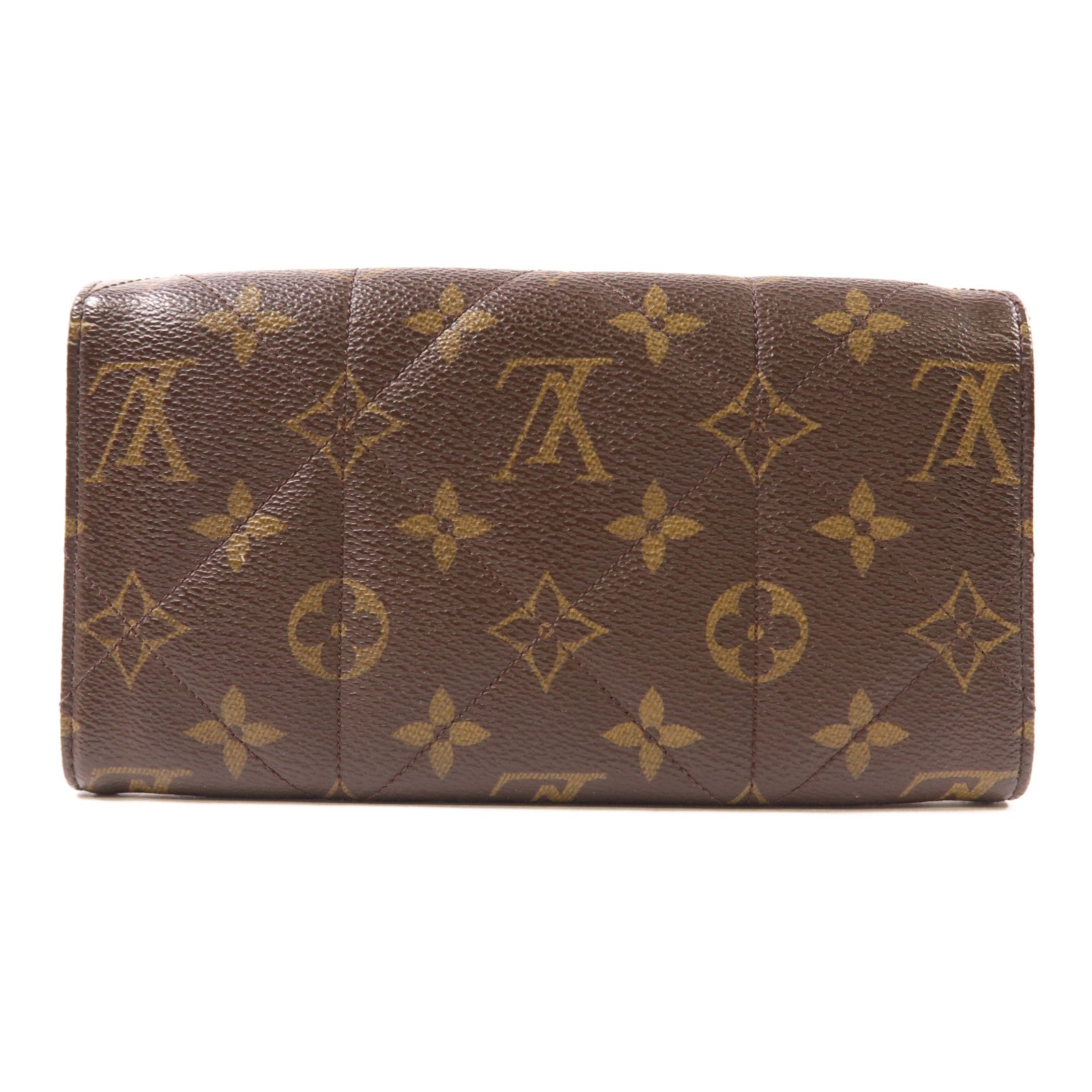 LOUIS VUITTON Monogram Etoile Portefeuille Sarah金扣長錢包棕色