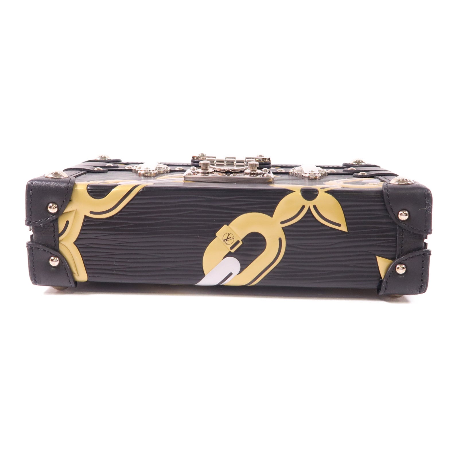 LOUIS VUITTON Epi Chain Flower Petite Malle銀扣肩背袋