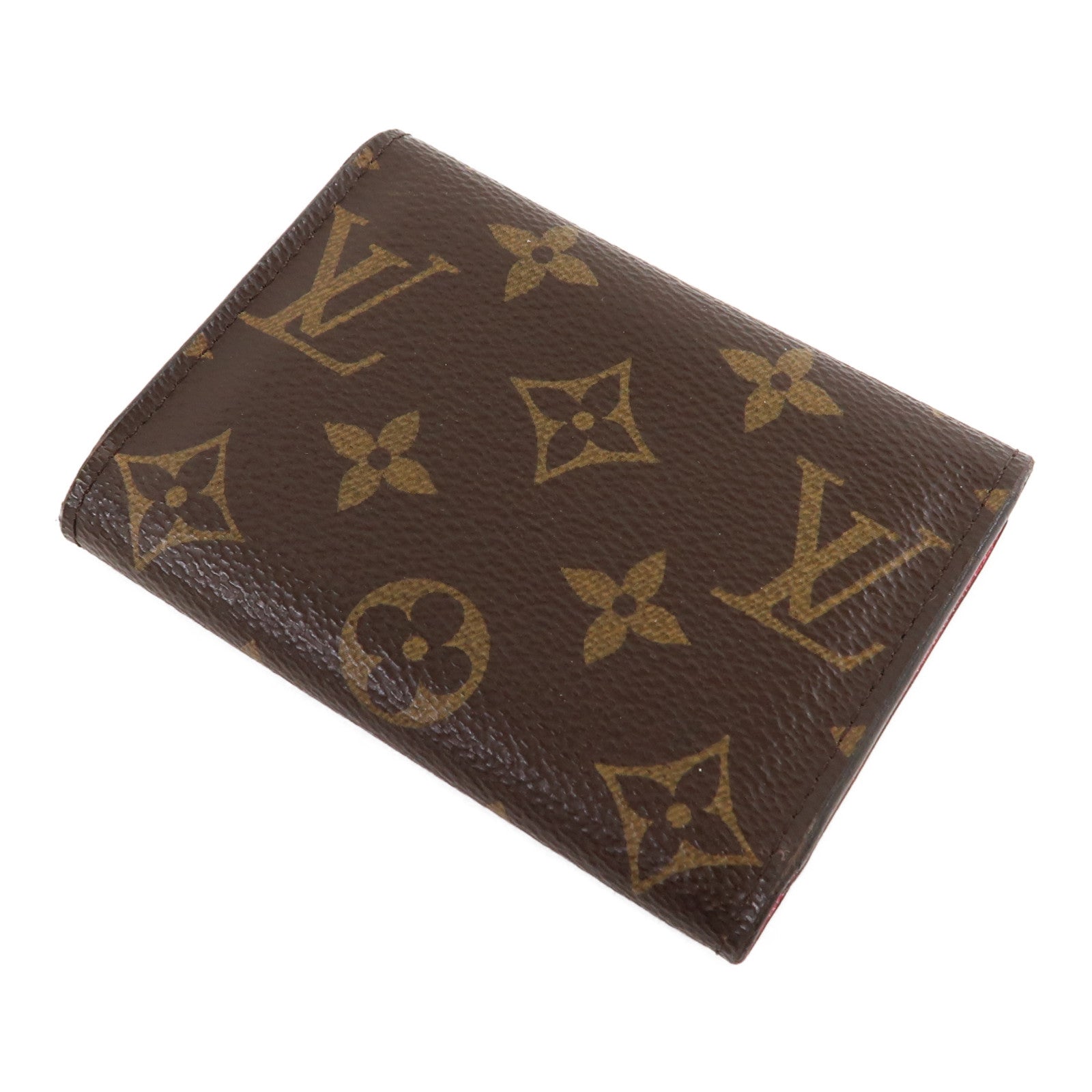 LOUIS VUITTON 【激減優惠】Monogram Rosalie金扣卡片套啡色/粉紅色