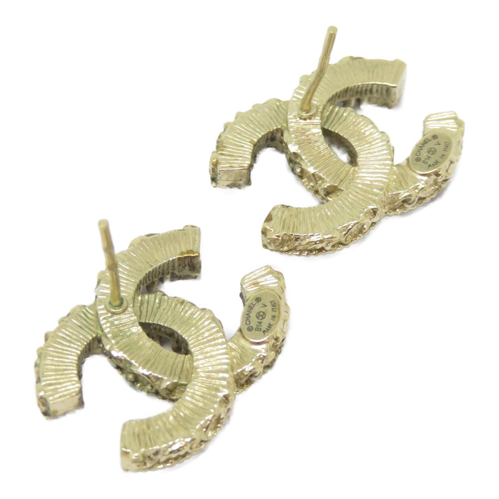 CHANEL 金屬Earrings耳環金色/黑色
