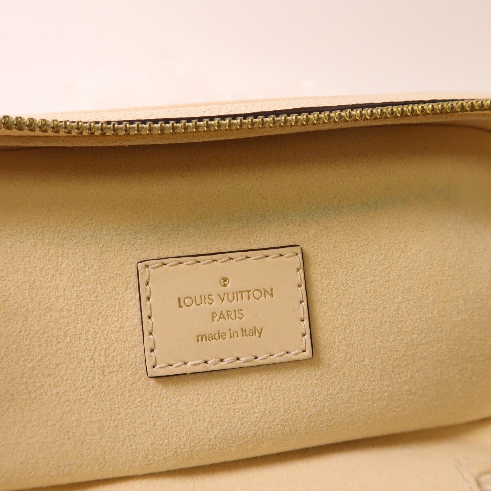 LOUIS VUITTON Monogram Empreinte Vanity PM 2 Way Shoulder金扣手挽肩背兩用袋奶油色