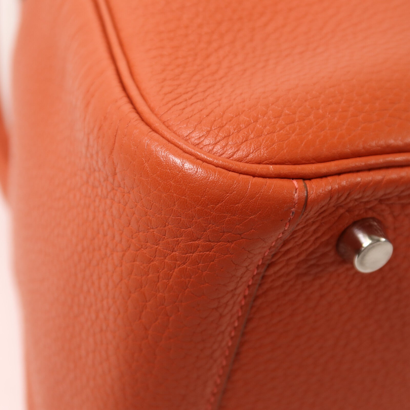 HERMES Togo皮革Lindy 30銀扣手挽肩背兩用袋Capucine