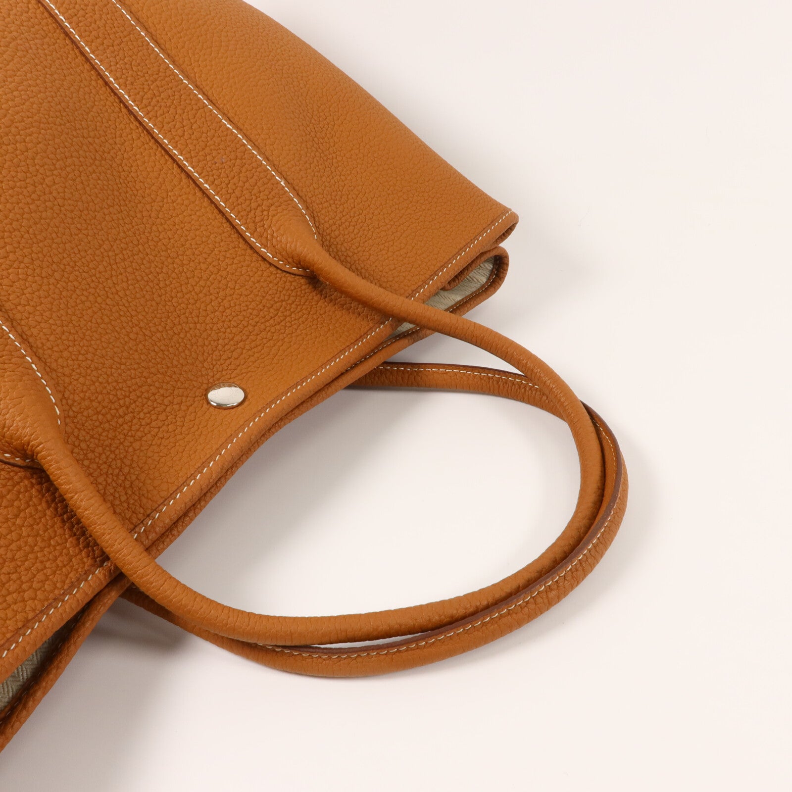 HERMES Negonda皮革Garden Party PM手挽袋Gold