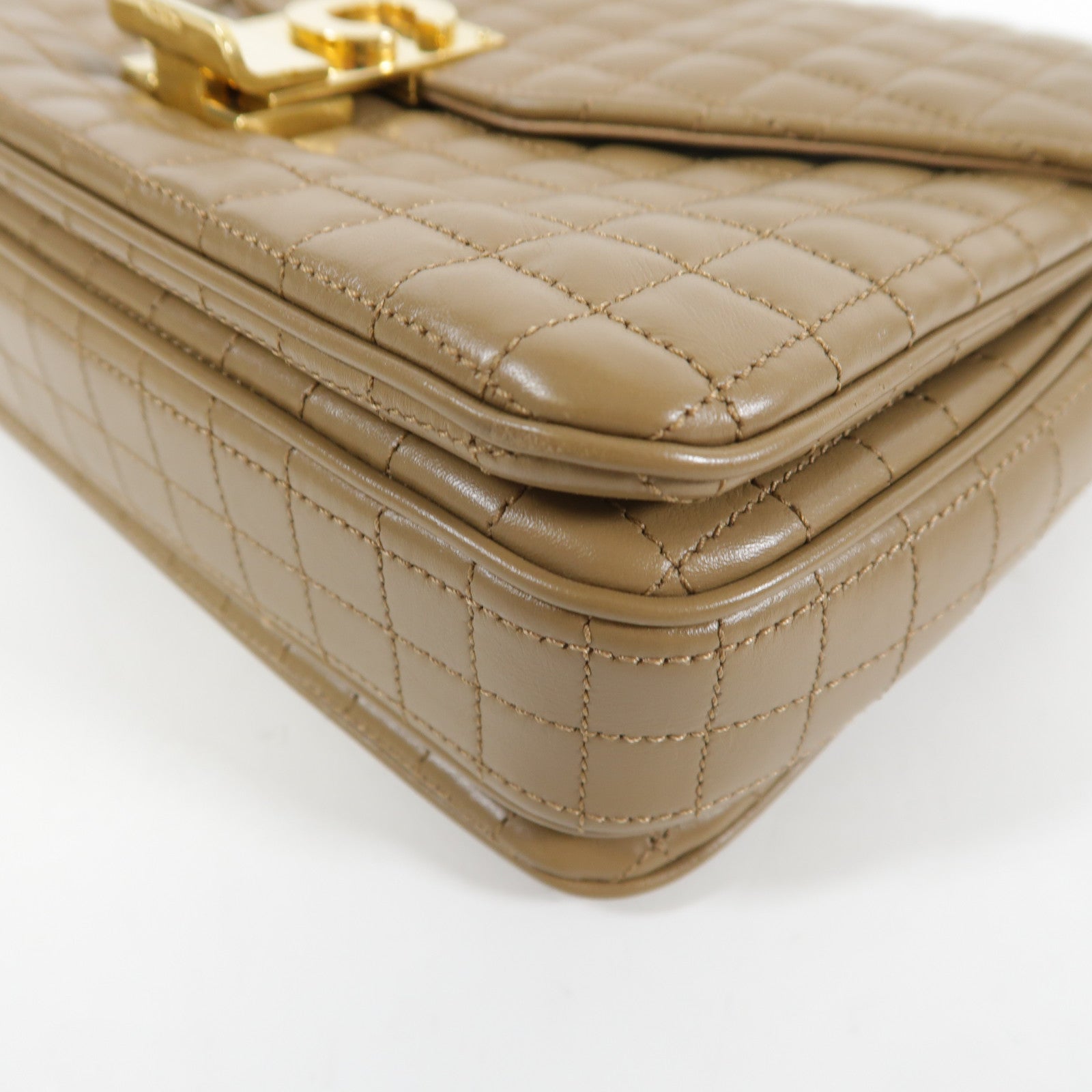 CELINE 牛皮皮革C Bag金扣鏈帶肩背袋