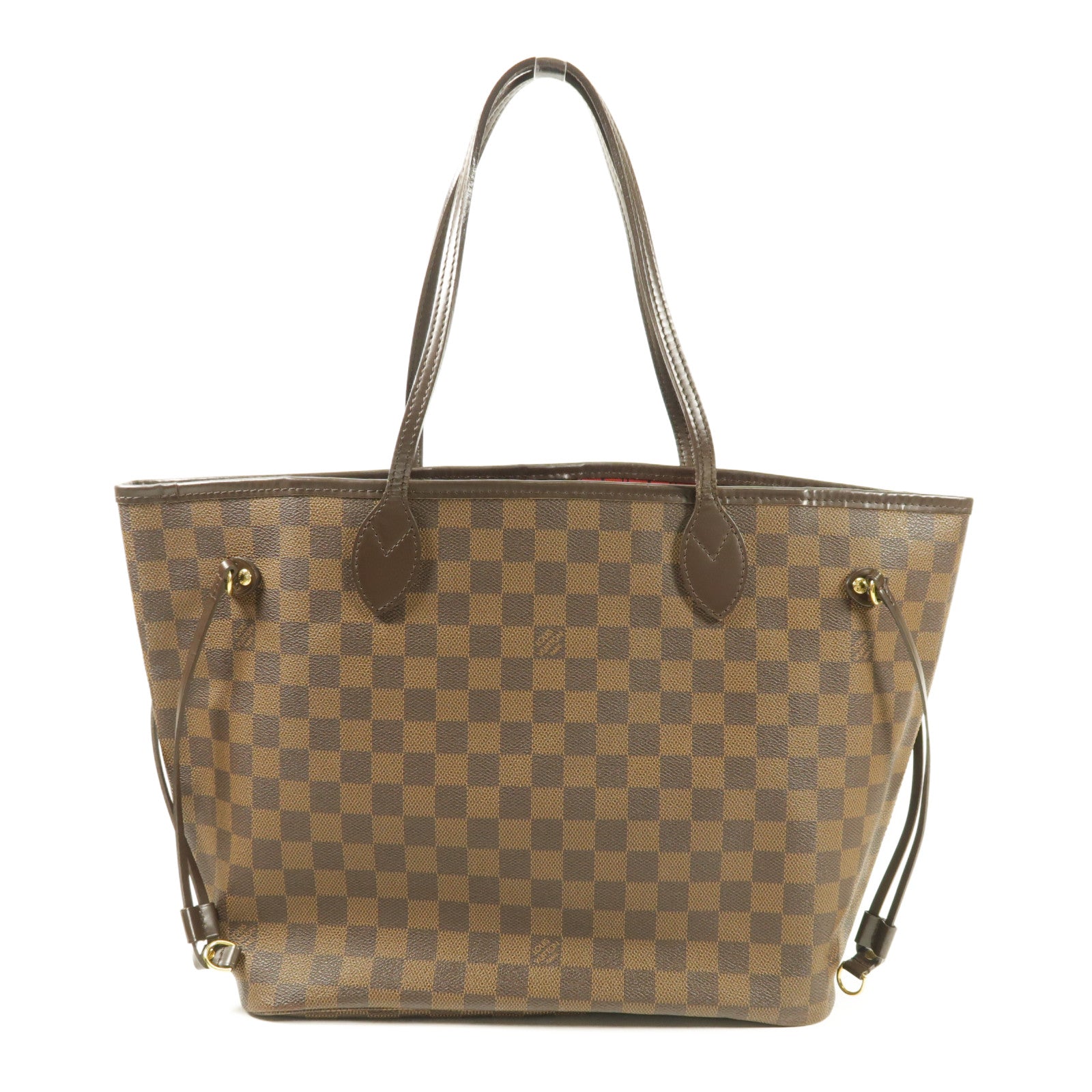 LOUIS VUITTON Damier Neverfull MM金扣手挽袋/肩背袋