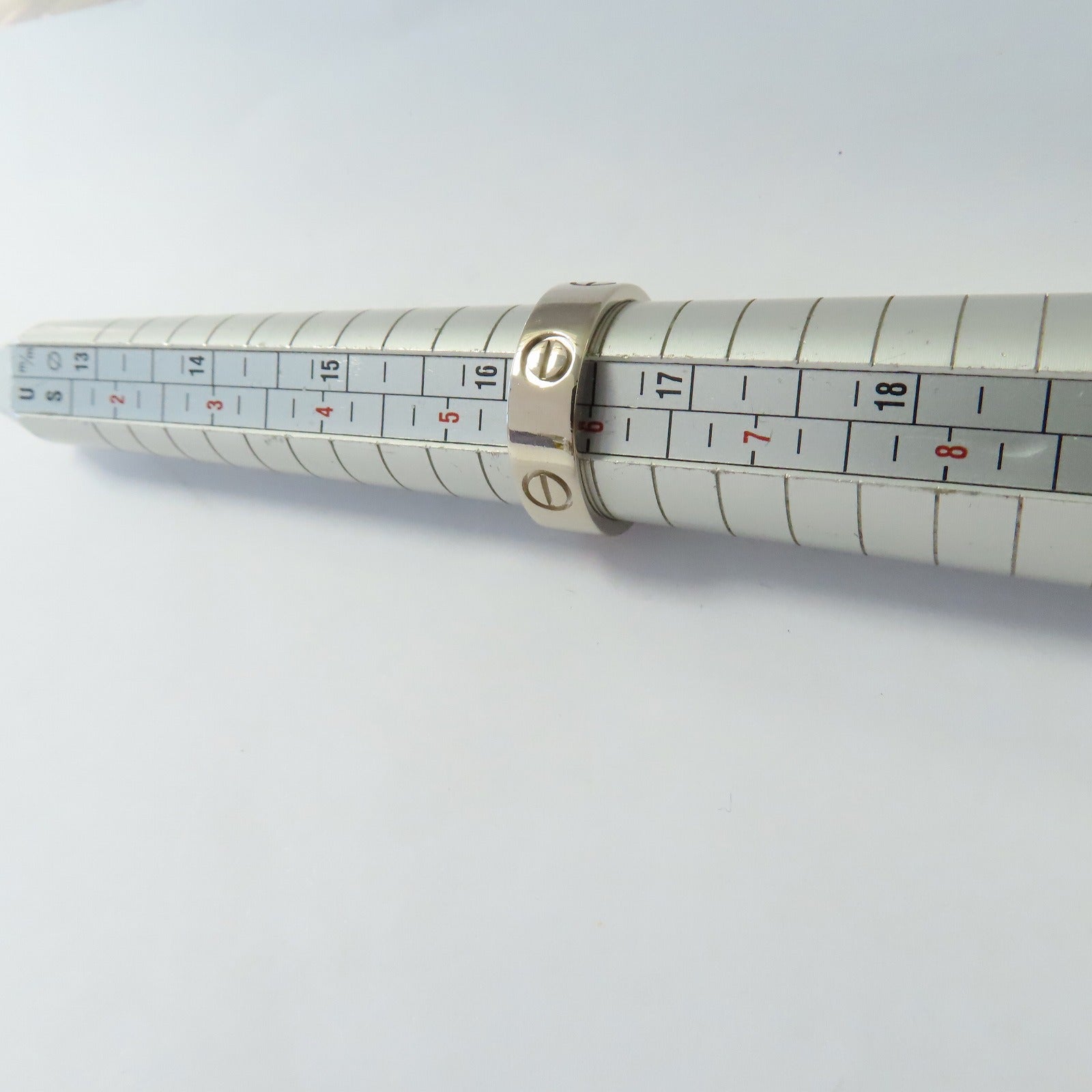 CARTIER 18K白金Love Ring戒指Cartier#51/JP#11/US#5.75