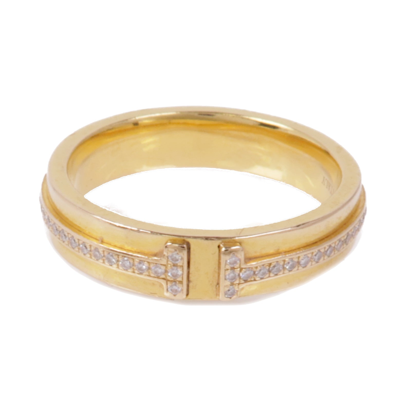 TIFFANY¡®CO T Narrow Dia Ring 60151366 18K Yellow Gold US#6