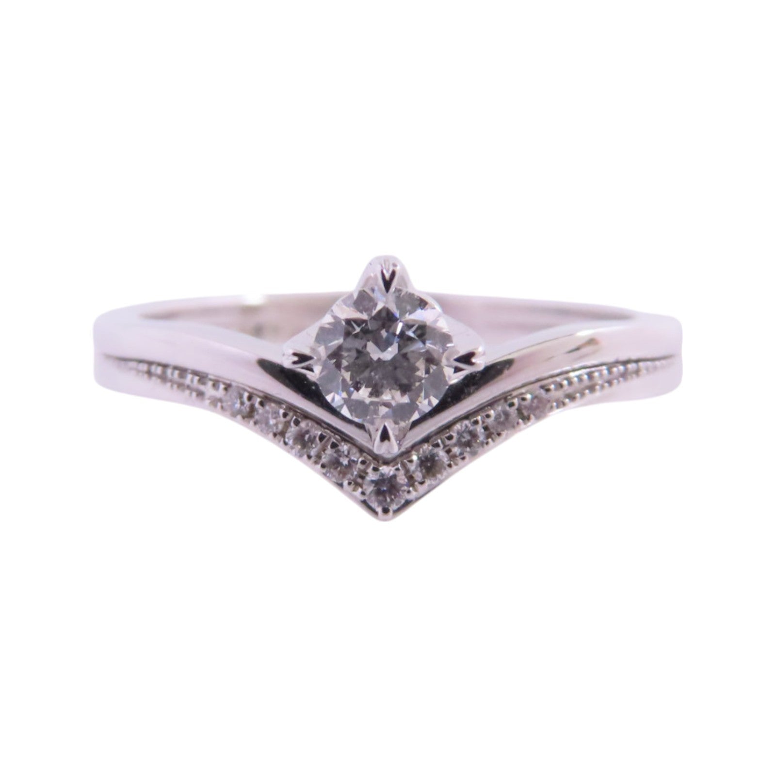 JEWELRY 18K白金/鑽石Diamond Ring戒指US#5.75