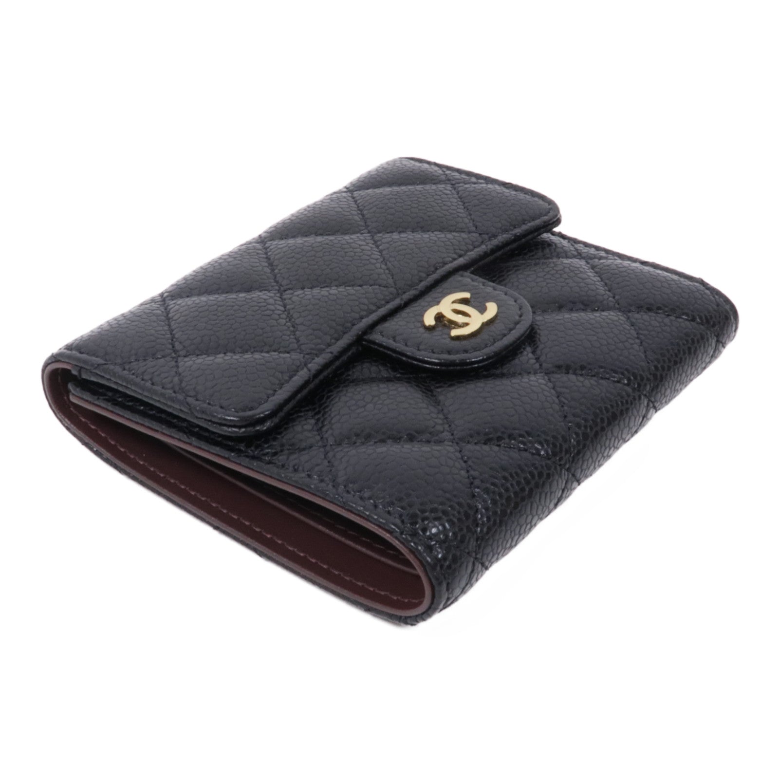 CHANEL 牛皮皮革Classic Small Flap Wallet金扣錢包