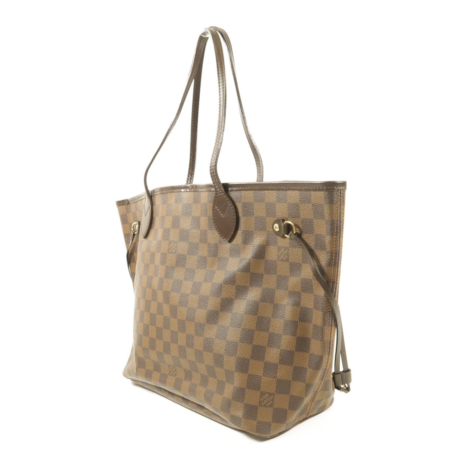 LOUIS VUITTON Damier Neverfull MM金扣手挽袋/肩背袋