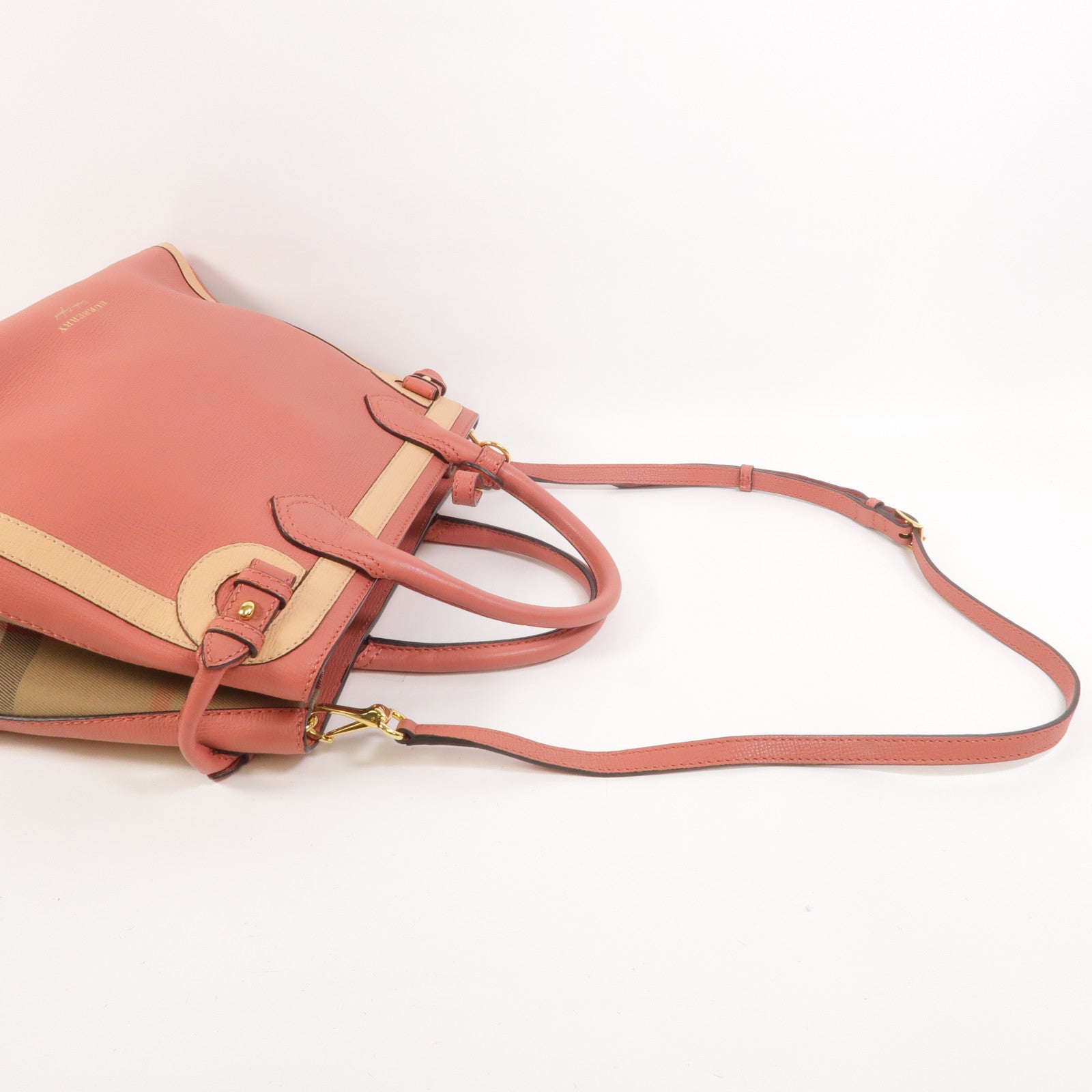 BURBERRY 牛皮皮革Banner Tote Medium手挽肩背兩用袋