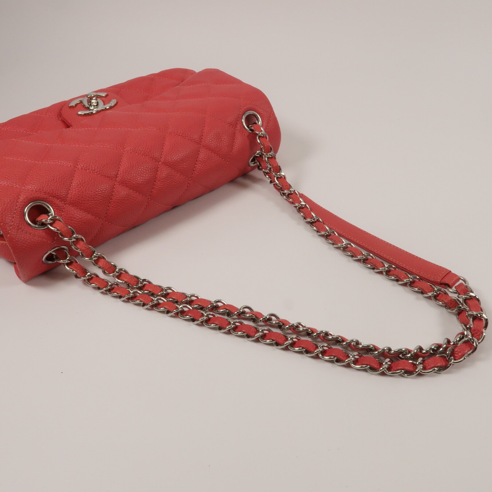 CHANEL 牛皮皮革Chain Shoulder鏈帶肩背袋