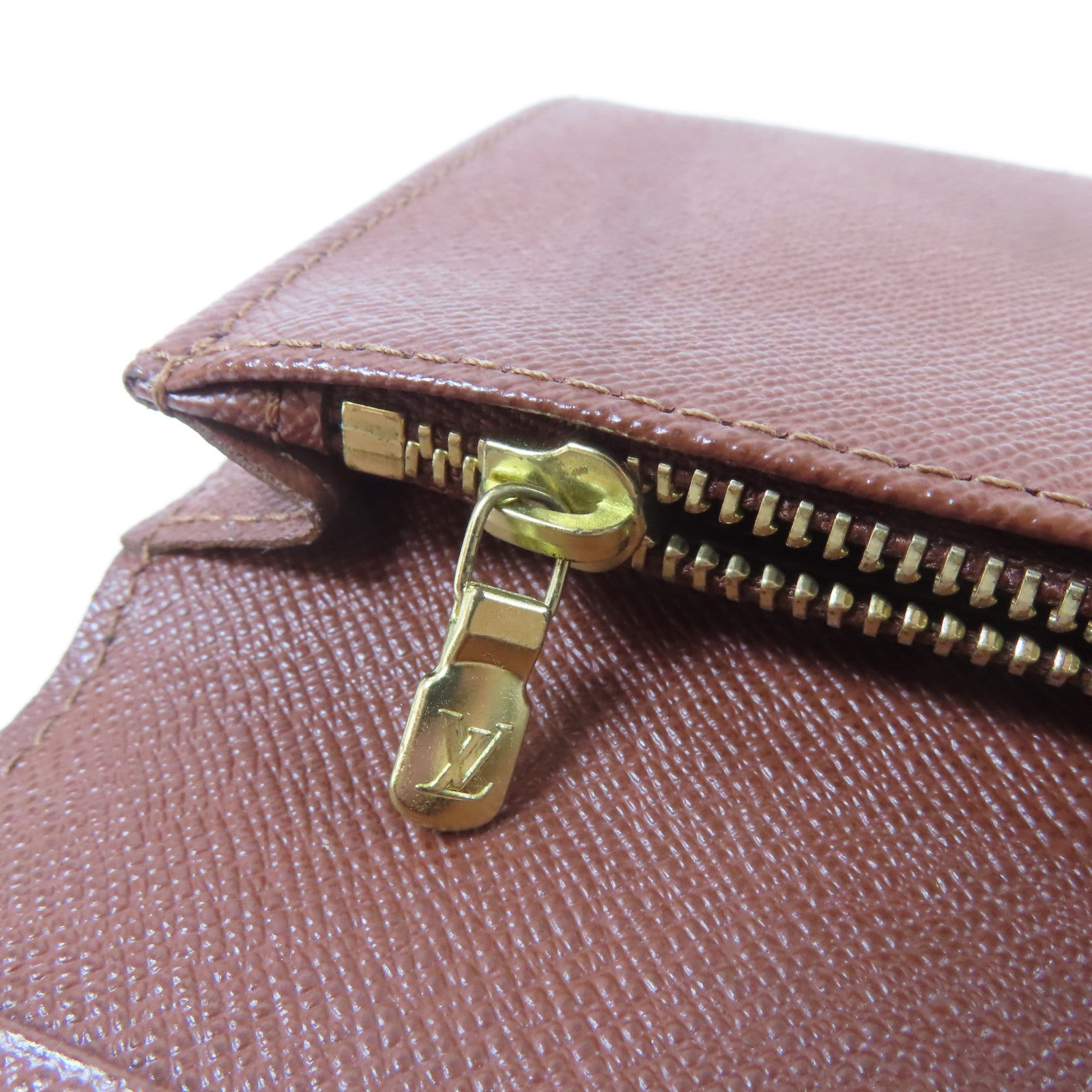 LOUIS VUITTON Monogram Brazza Long Wallet金扣長錢包啡色