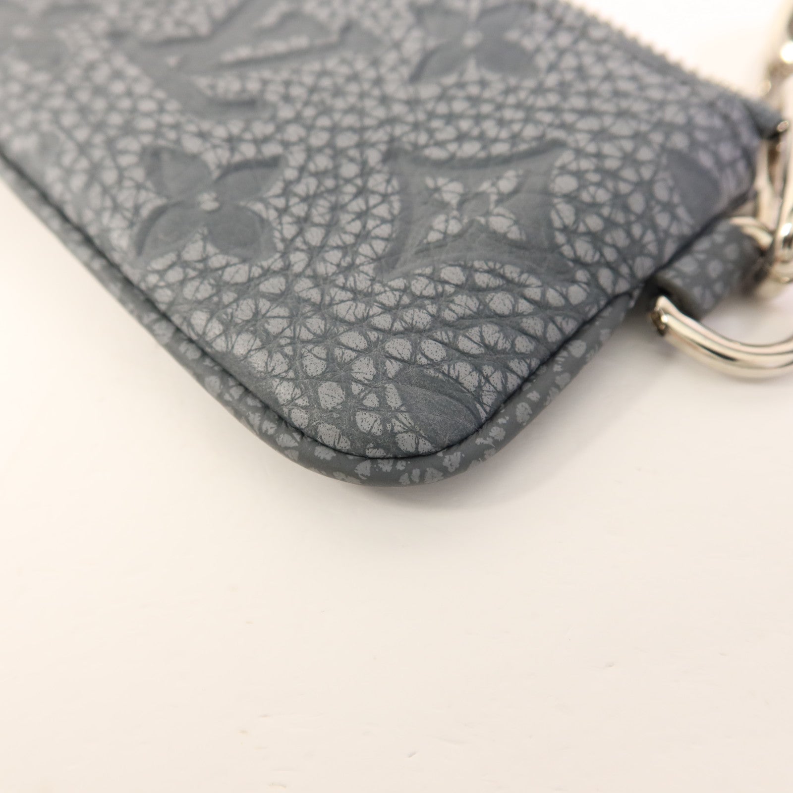 LOUIS VUITTON Monogram Taurillon Coin Case銀扣零錢包