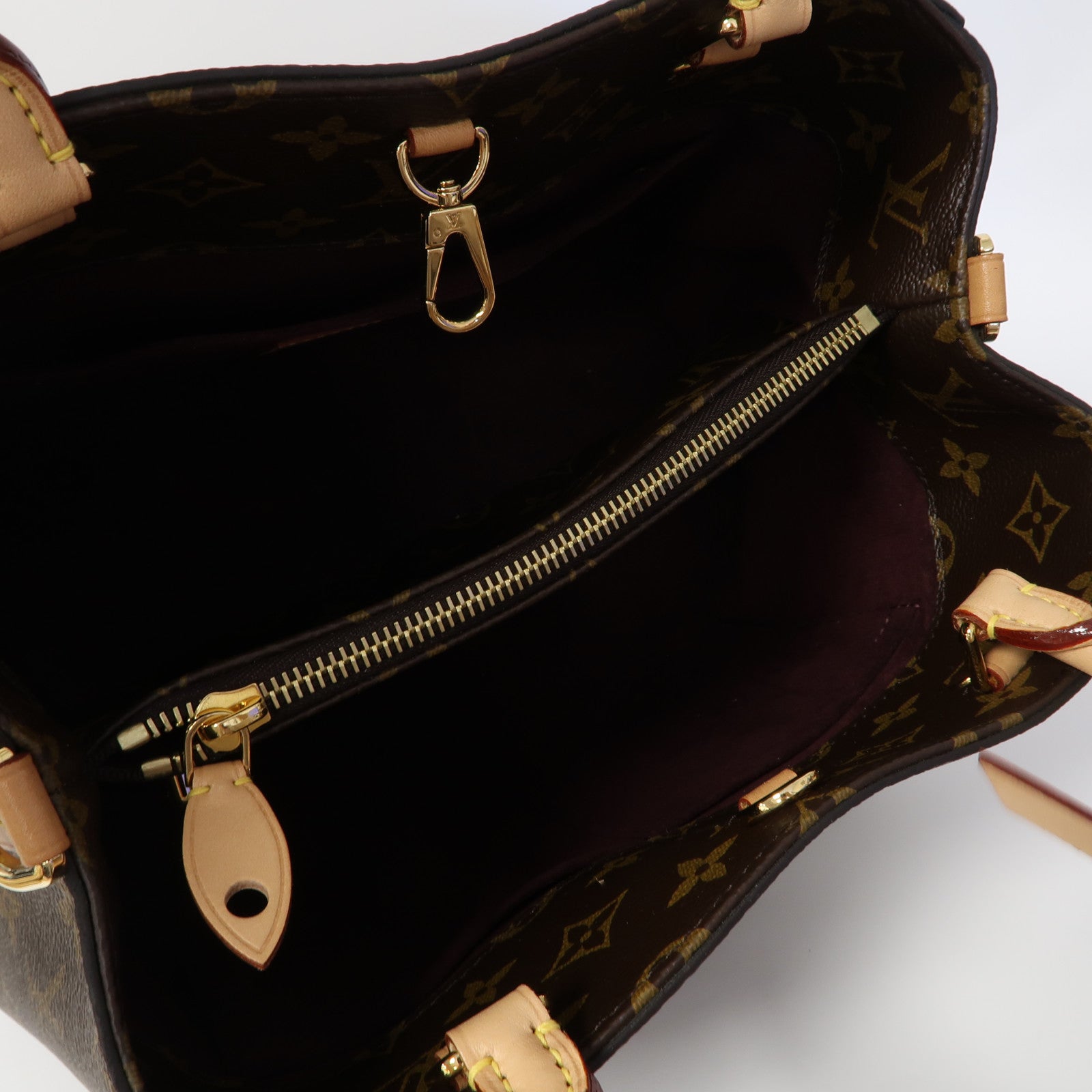 LOUIS VUITTON Monogram Montaigne金扣手挽肩背兩用袋啡色