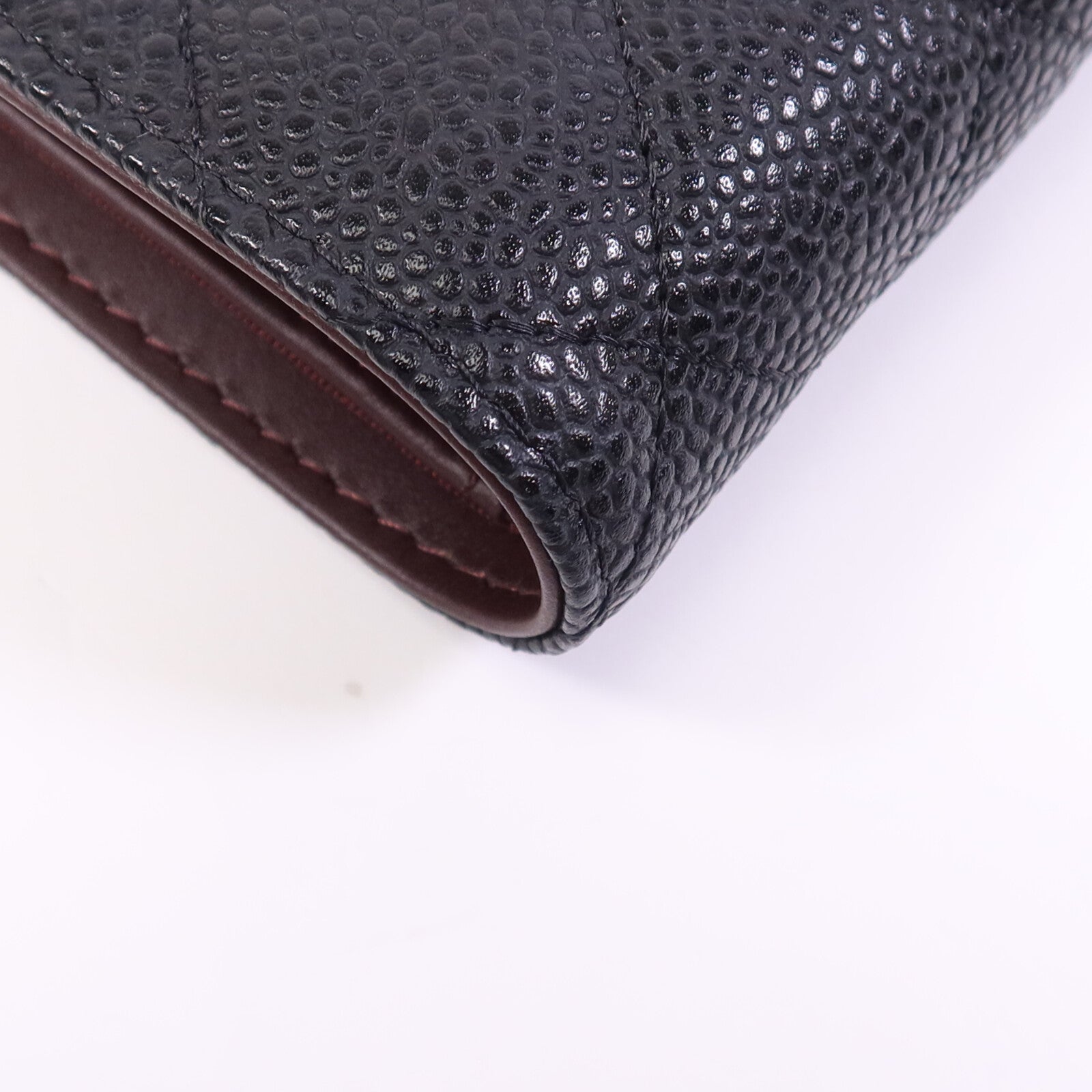 CHANEL 牛皮皮革Wallet金扣長錢包