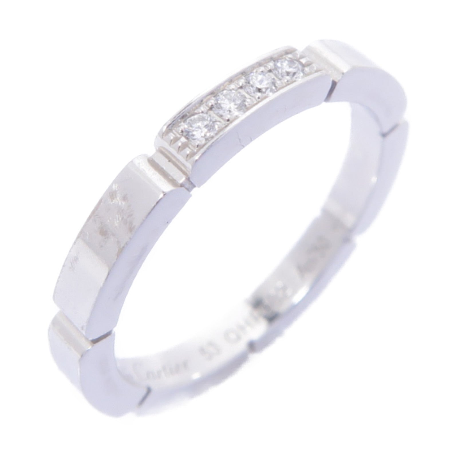 CARTIER 【激減優惠】18K白金Diamond Ring鑽石戒指US#6.25/Cartier#53