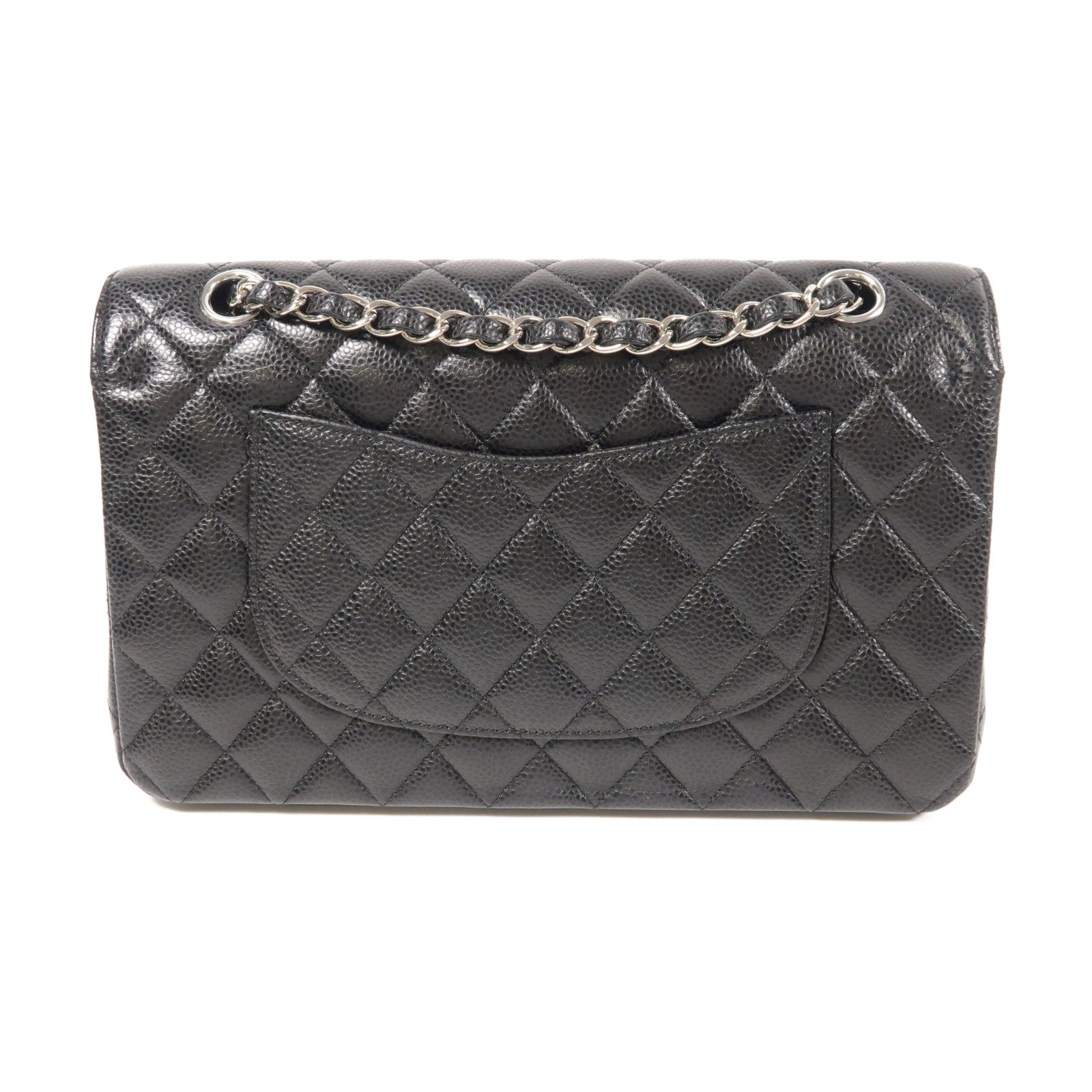 CHANEL 牛皮皮革Classic 25銀扣鏈帶肩背袋