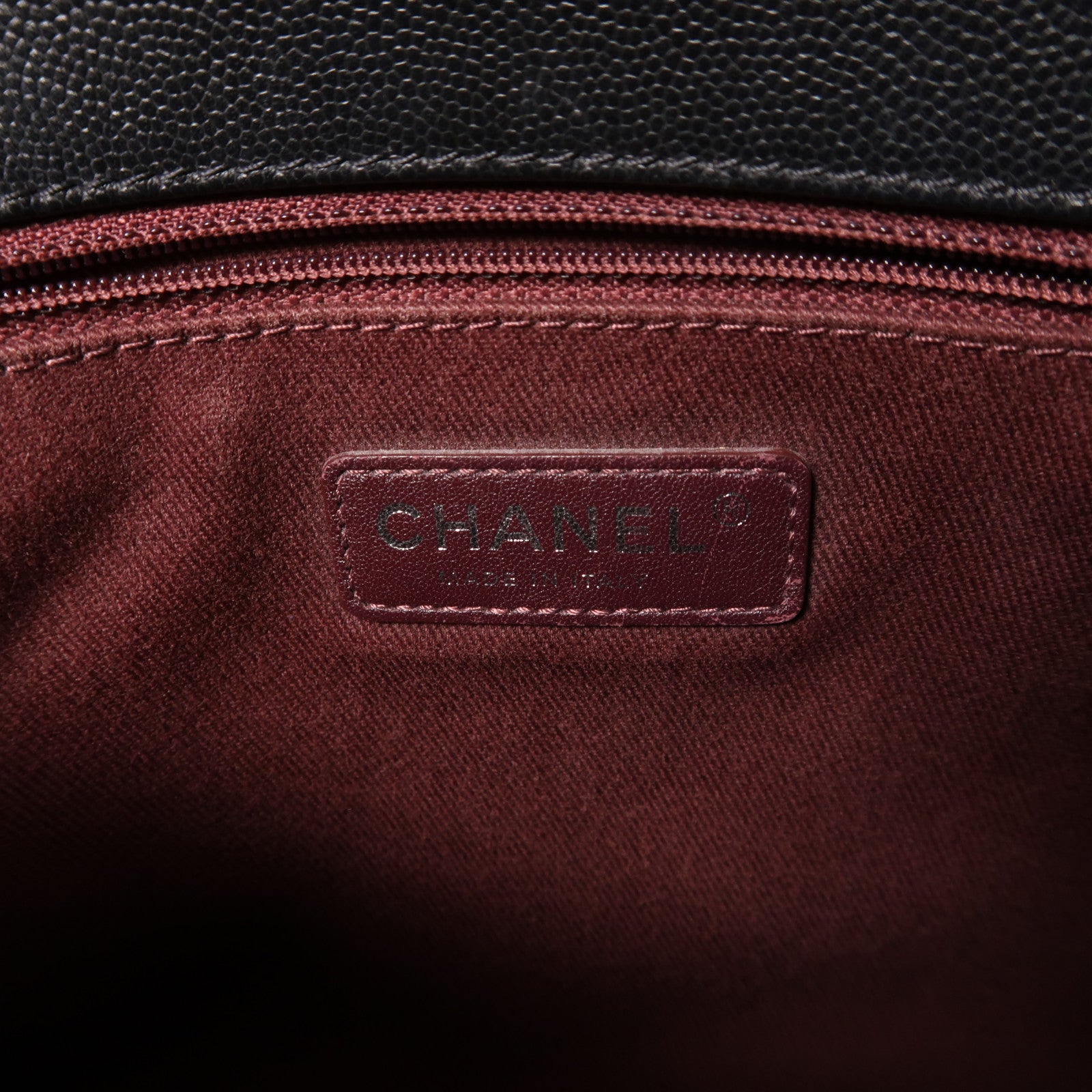 CHANEL 牛皮皮革Coco Handle Large銀扣手挽肩背兩用袋