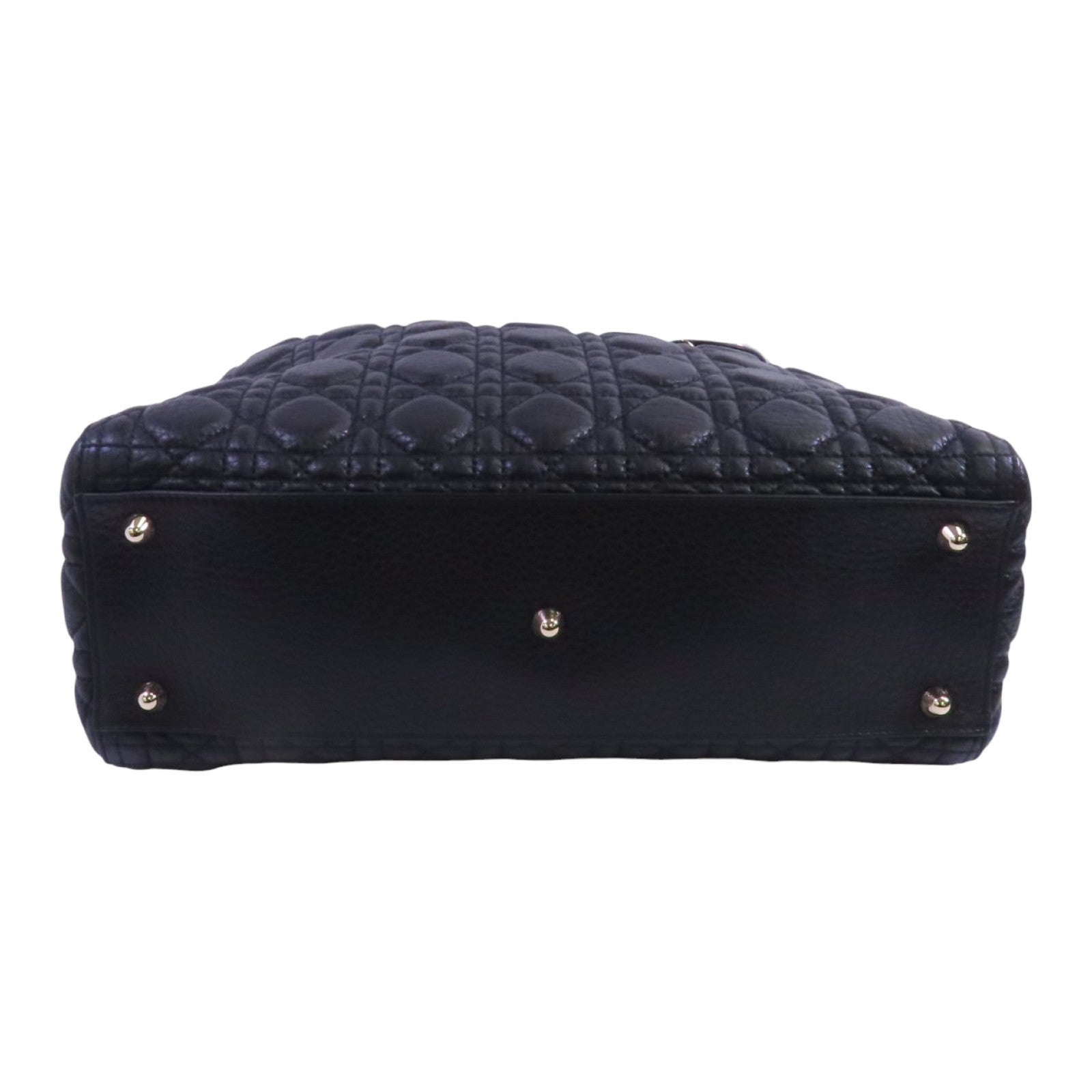 Dior 牛皮皮革Lady Dior Large金扣手挽肩背兩用袋