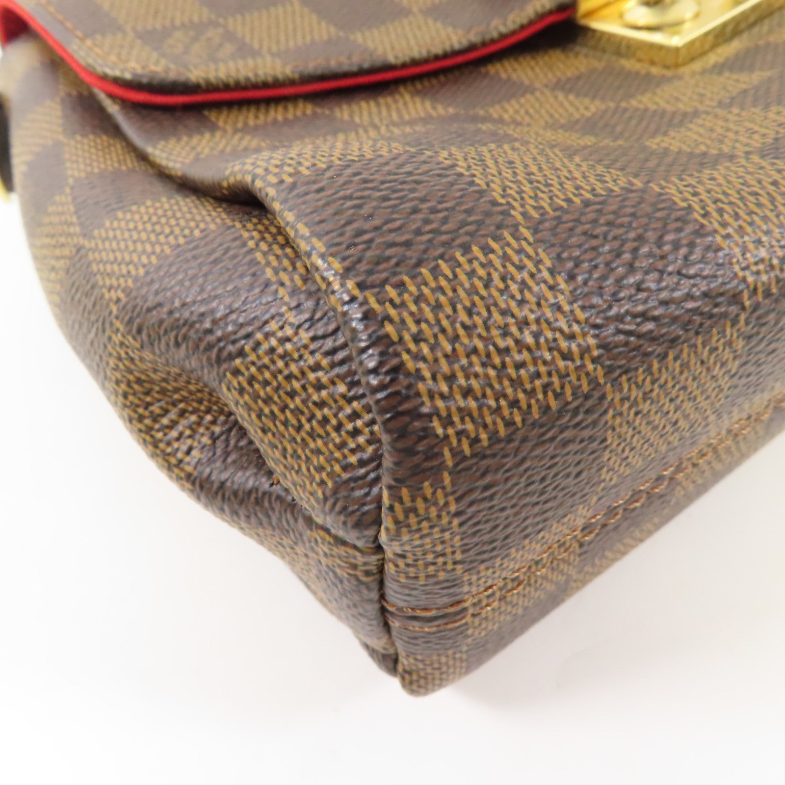 LOUIS VUITTON Damier Croisette金扣手挽袋