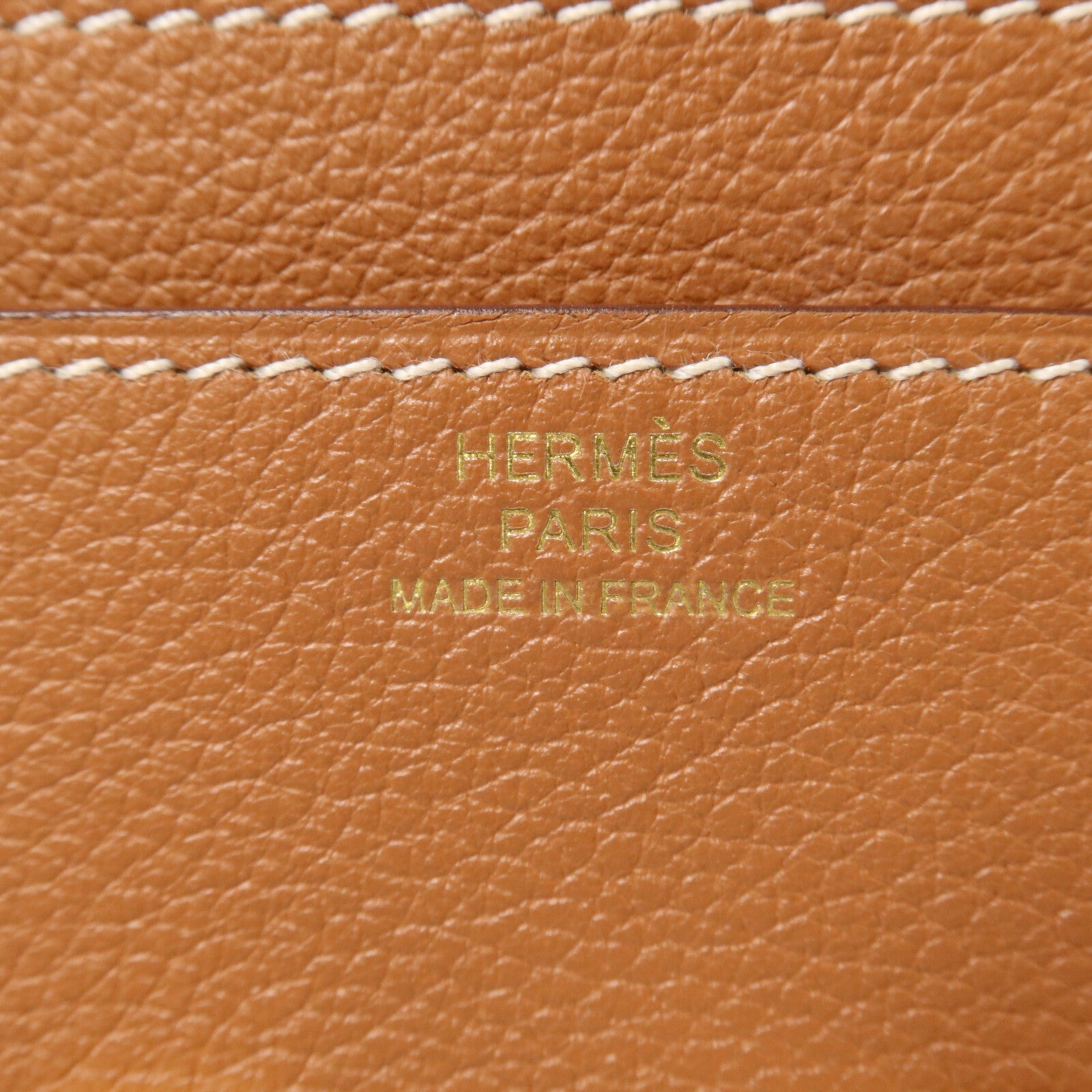 HERMES Evercolor皮革Constance To Go肩背袋Gold