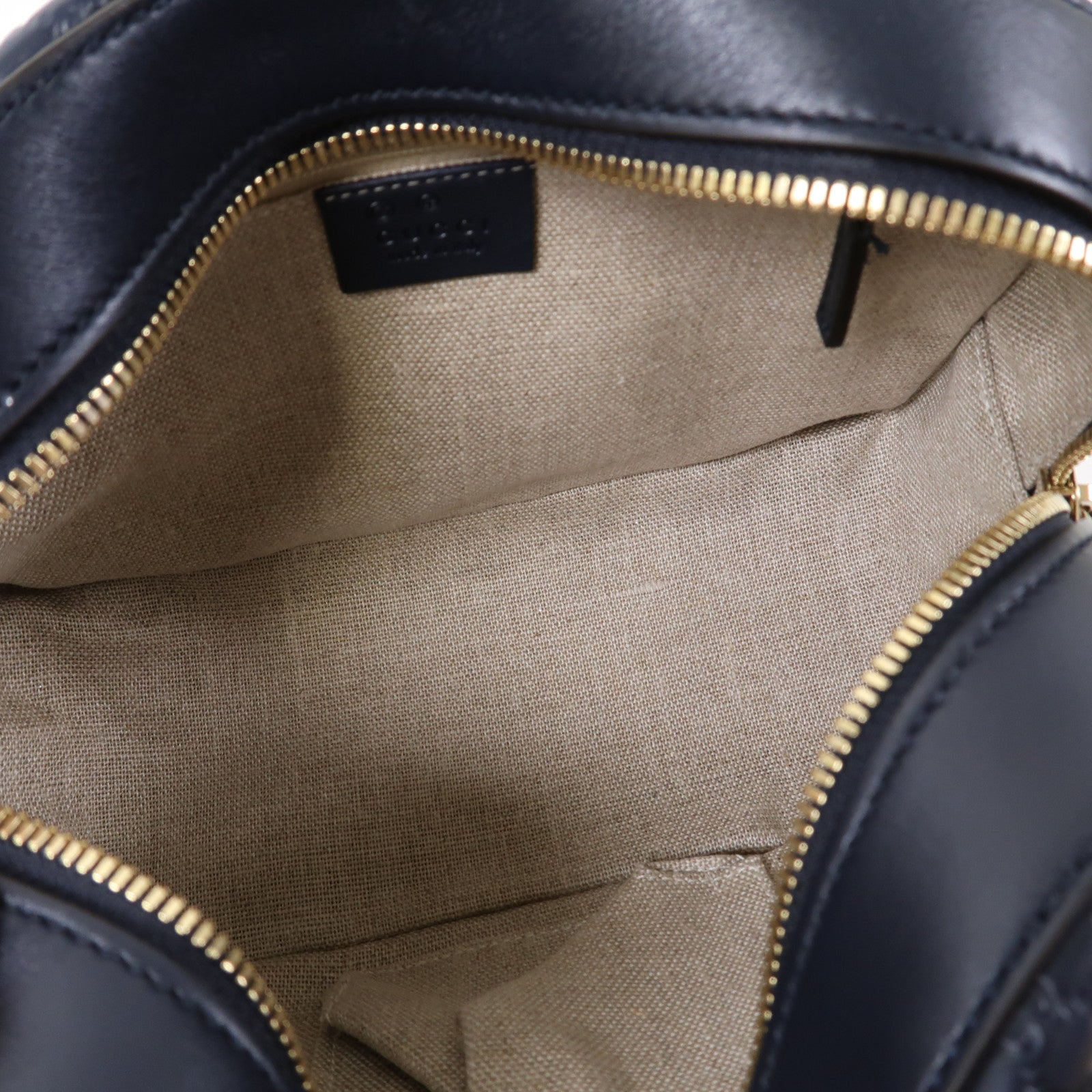 GUCCI 牛皮皮革Guccissima 2 Way Shoulder金扣手挽肩背兩用袋深藍色