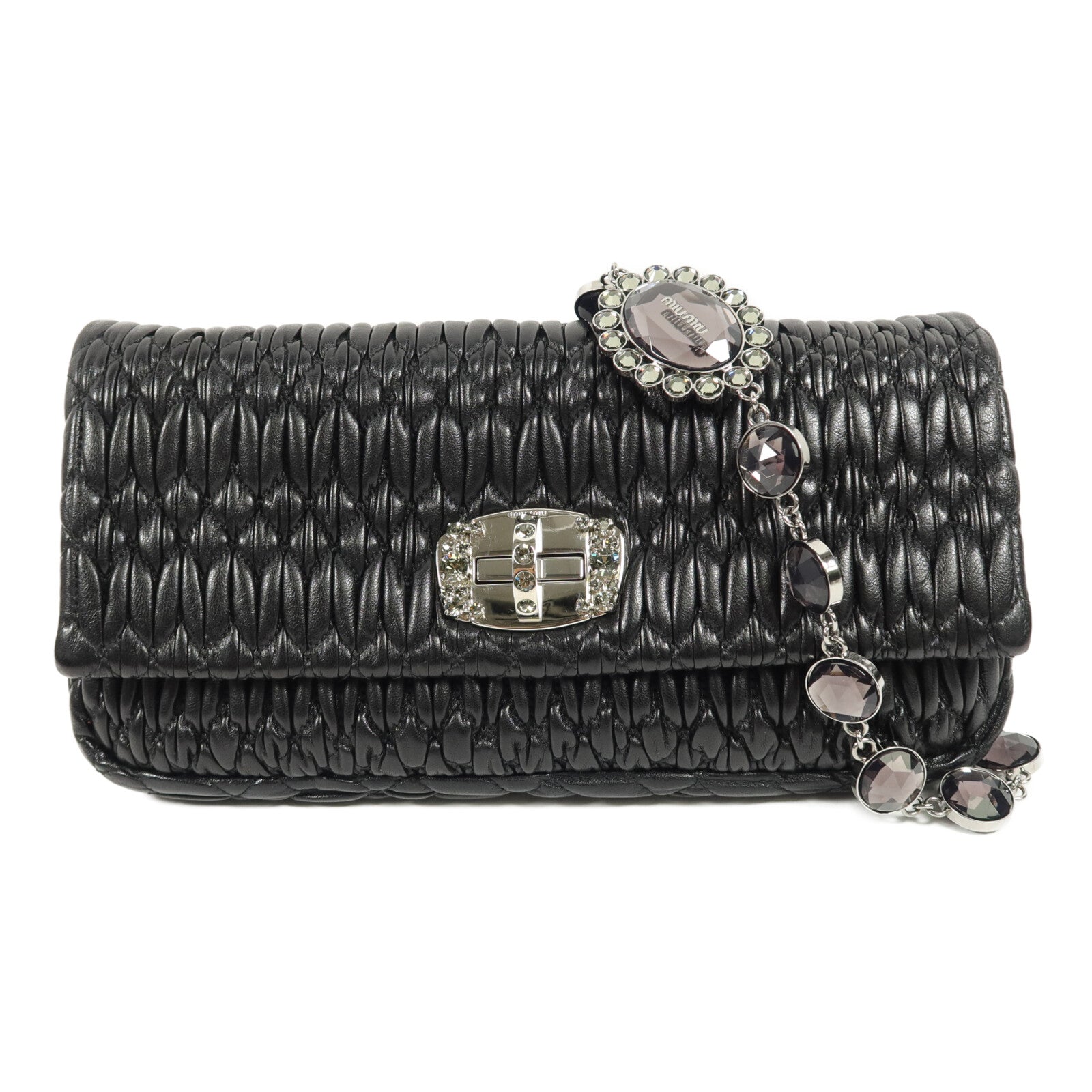 Miu Miu 羊皮皮革Shoulder Bag鏈帶肩背袋