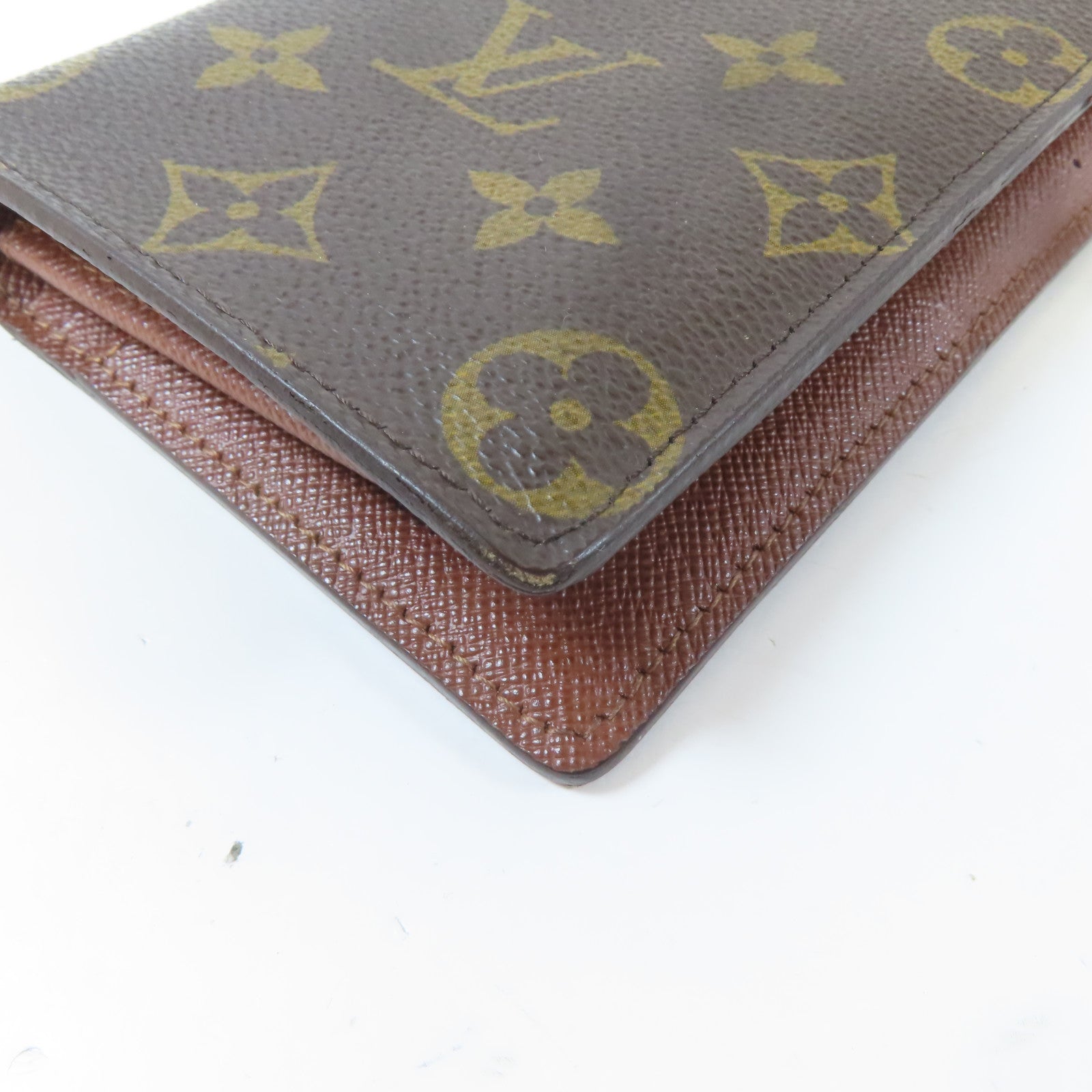 LOUIS VUITTON Monogram Brazza Long Wallet金扣長錢包啡色