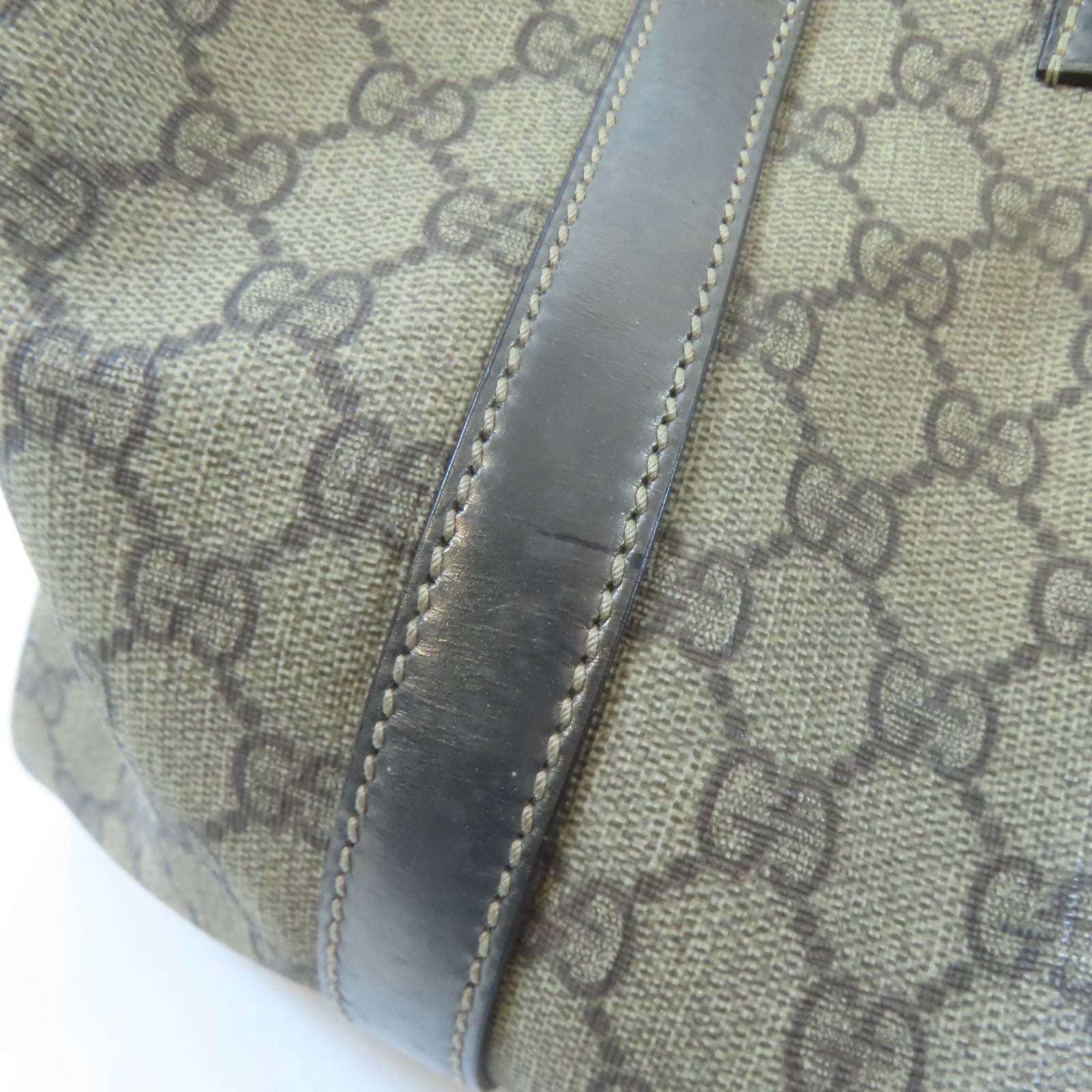 GUCCI GG GHW Boston Bag Hand Bag 193603 Coated Canvas Brown