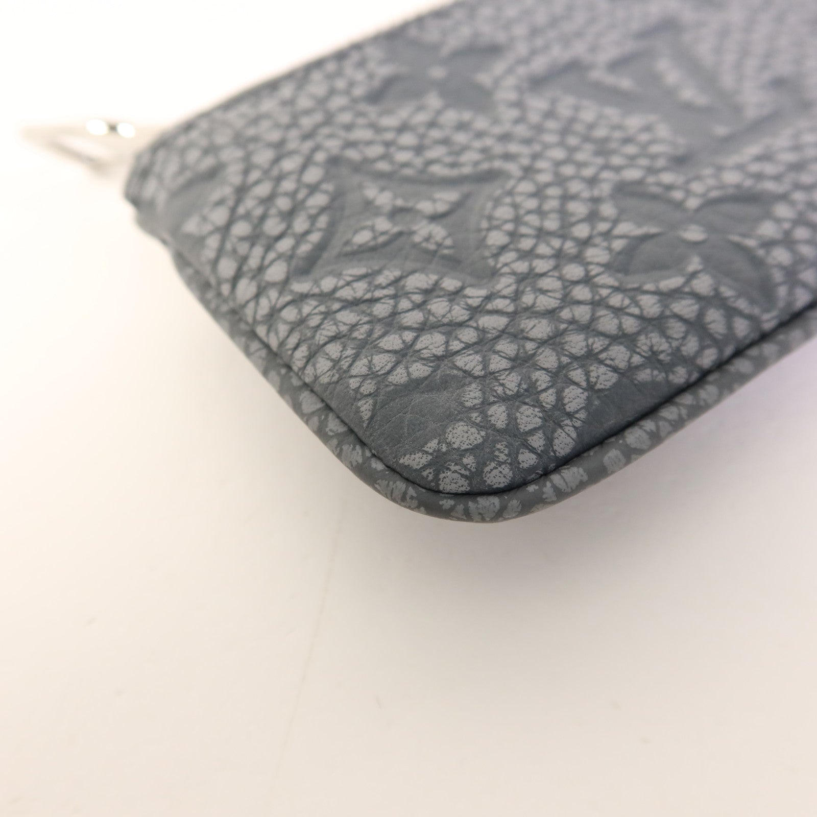 LOUIS VUITTON Monogram Taurillon Coin Case銀扣零錢包