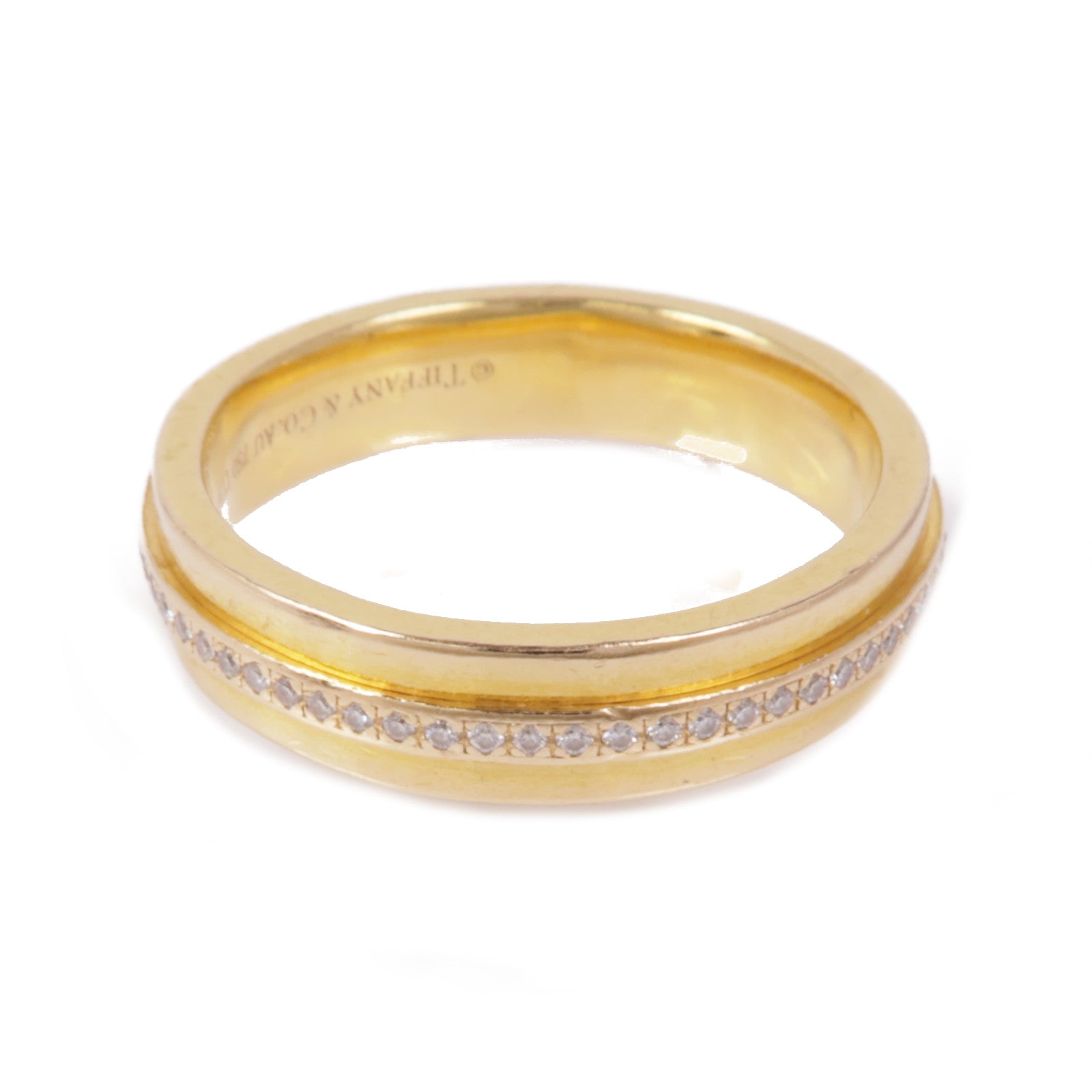 TIFFANY¡®CO T Narrow Dia Ring 60151366 18K Yellow Gold US#6