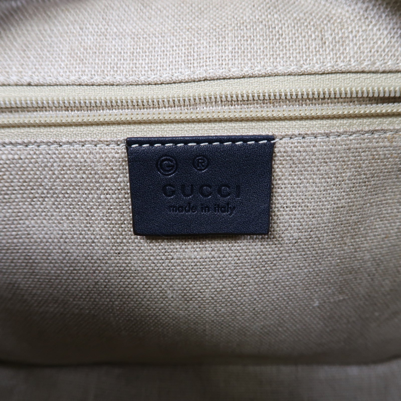GUCCI 牛皮皮革Guccissima 2 Way Shoulder金扣手挽肩背兩用袋深藍色
