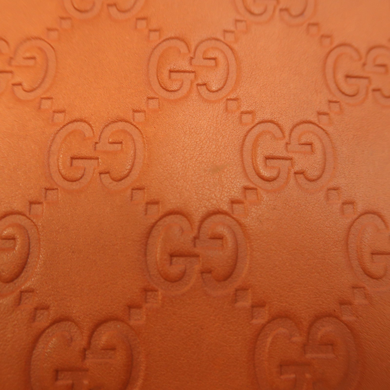 GUCCI 牛皮皮革Long Wallet金扣長錢包橙色