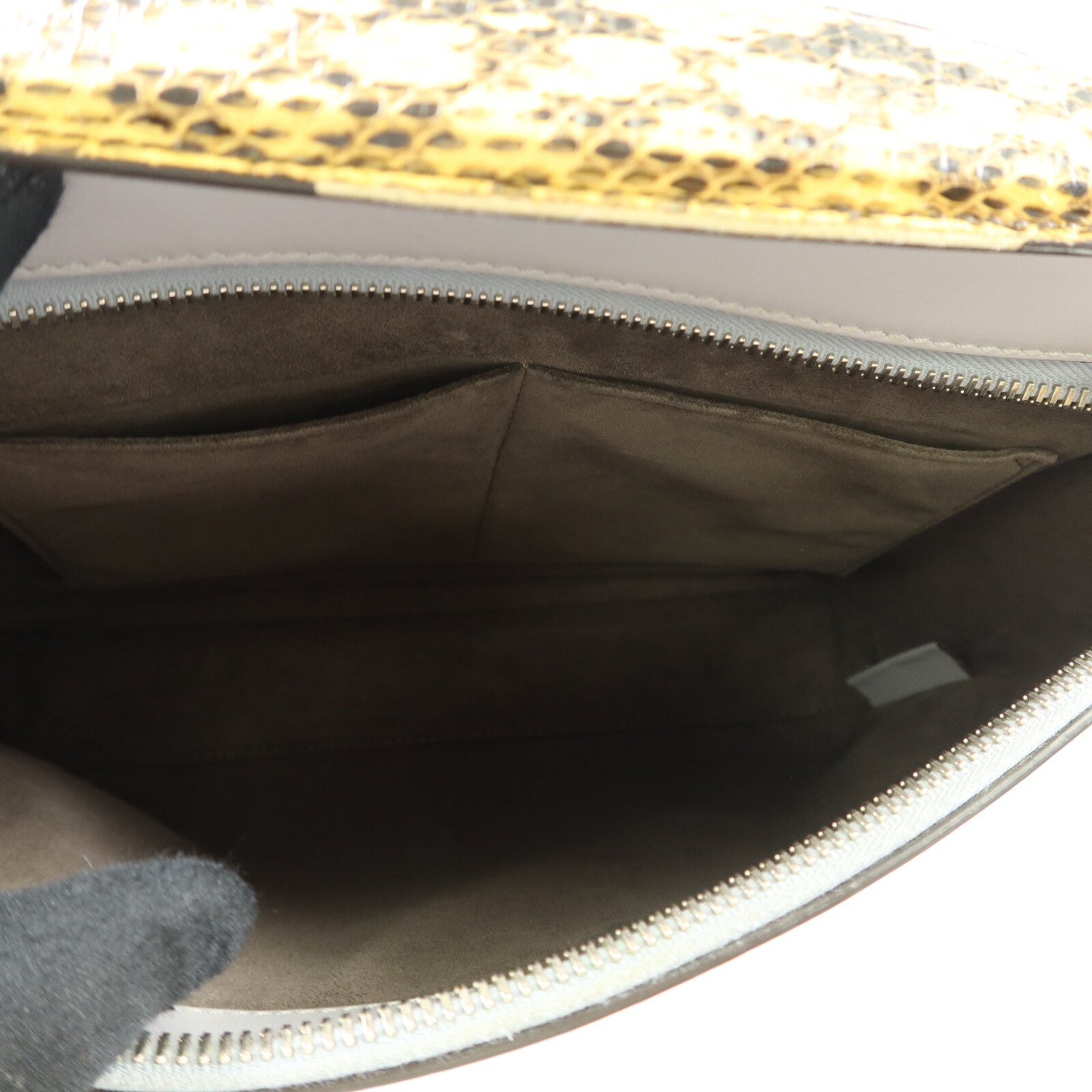 FENDI 牛皮皮革/蛇皮皮革Dotcom Medium手挽肩背兩用袋
