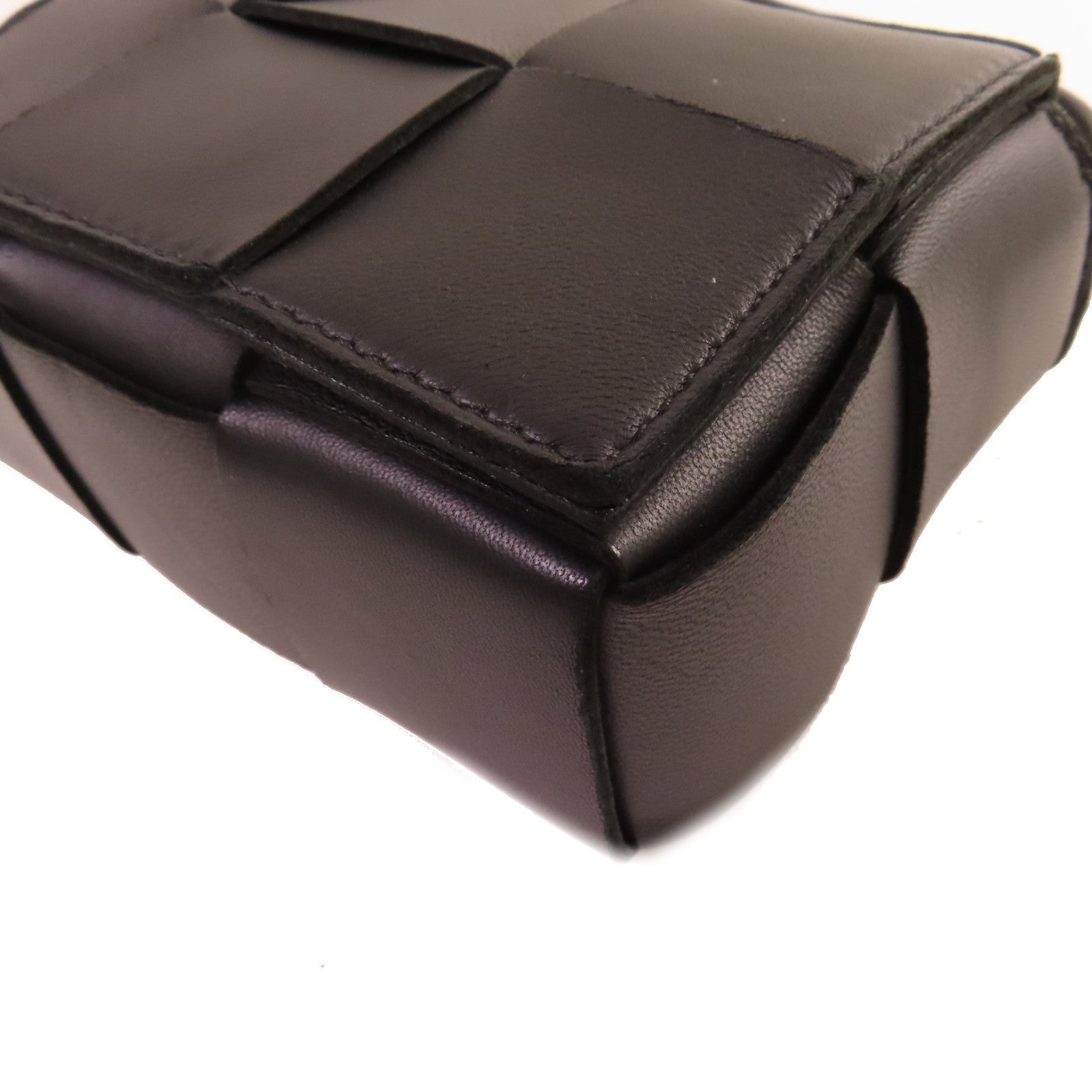 BOTTEGA VENETA 皮革Candy Cassette Shoulder Bag肩背袋黑色
