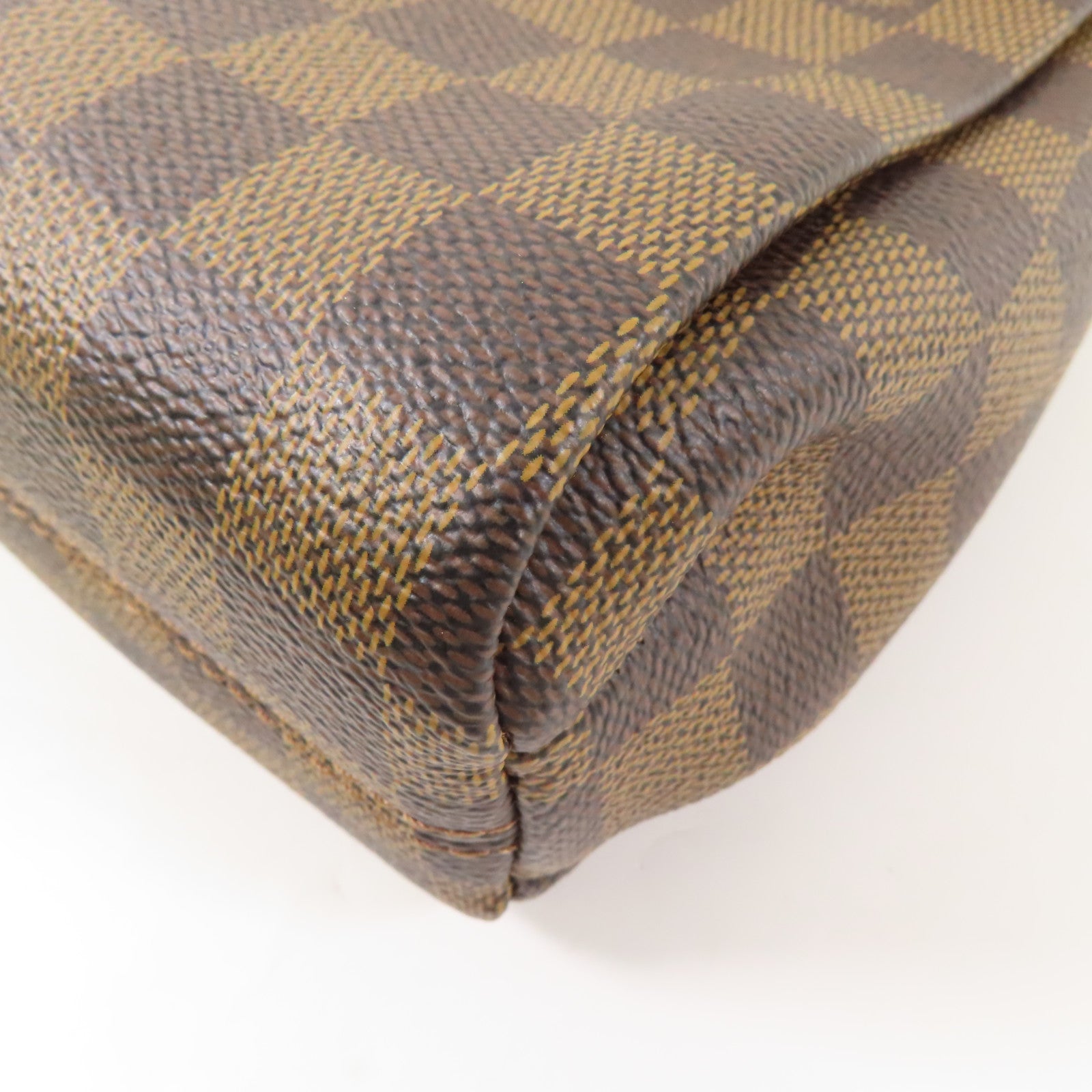 LOUIS VUITTON Damier Croisette金扣手挽袋